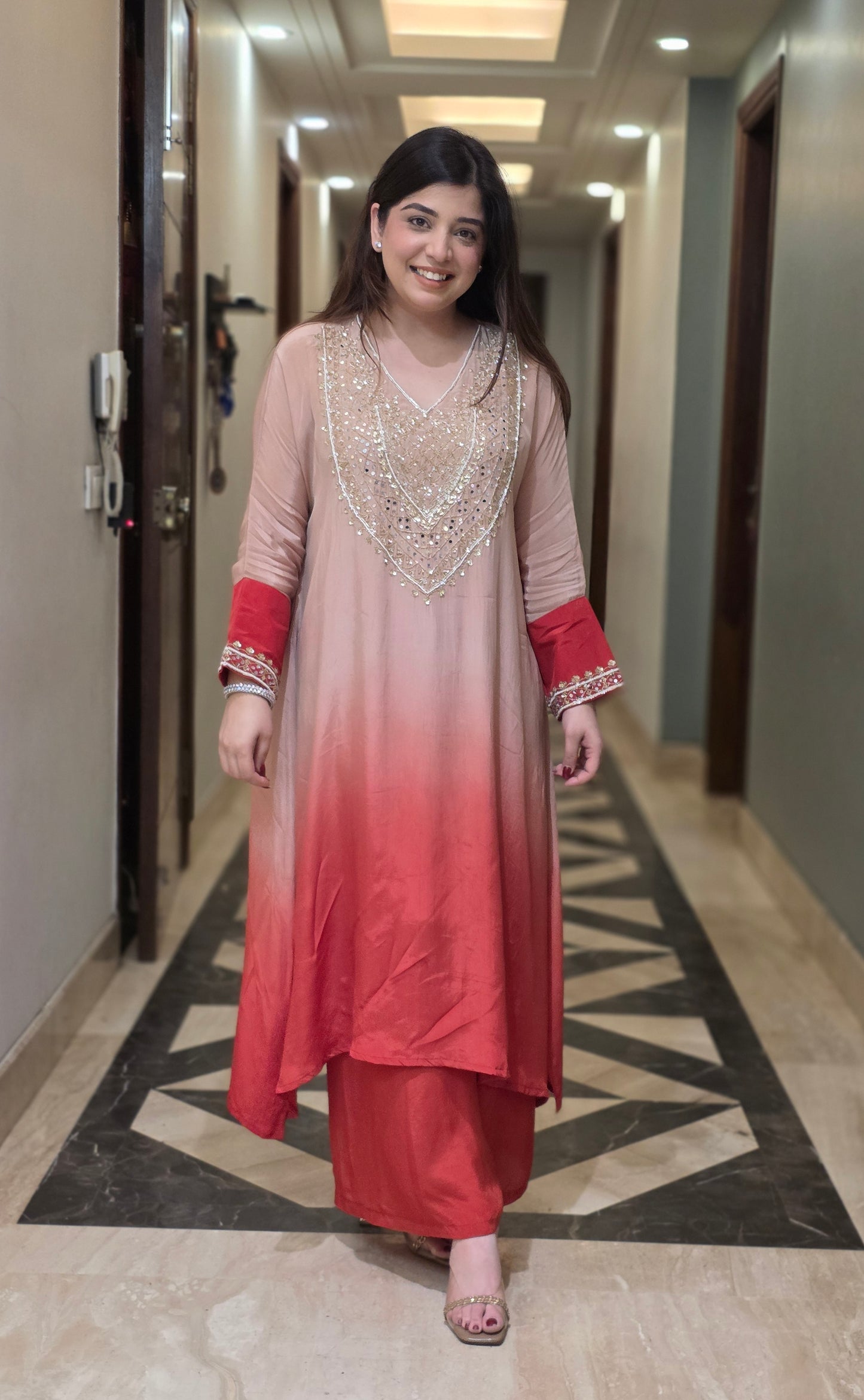 Samreen Embroidered Ombre Co ord Set
