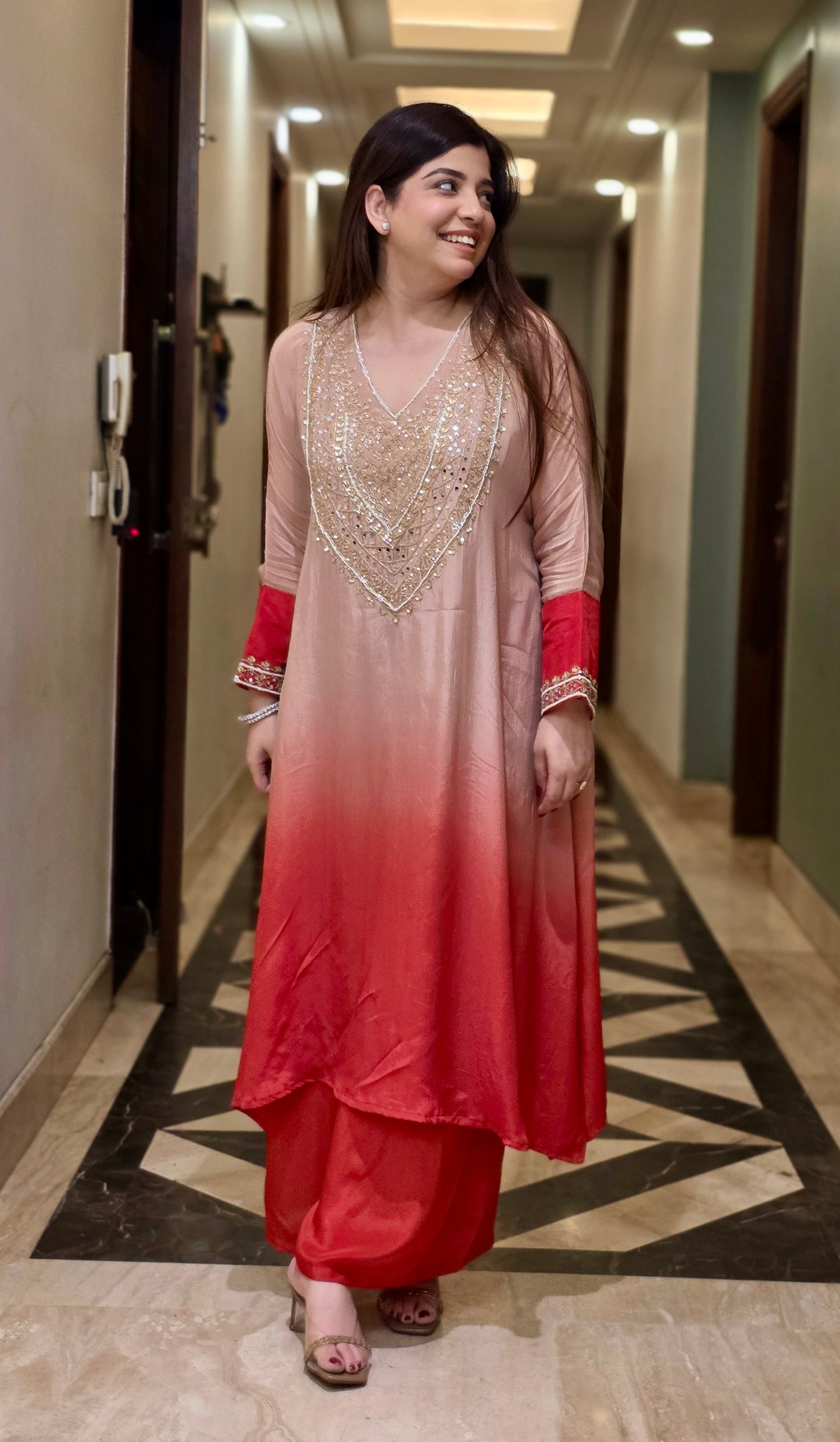 Samreen Embroidered Ombre Co ord Set