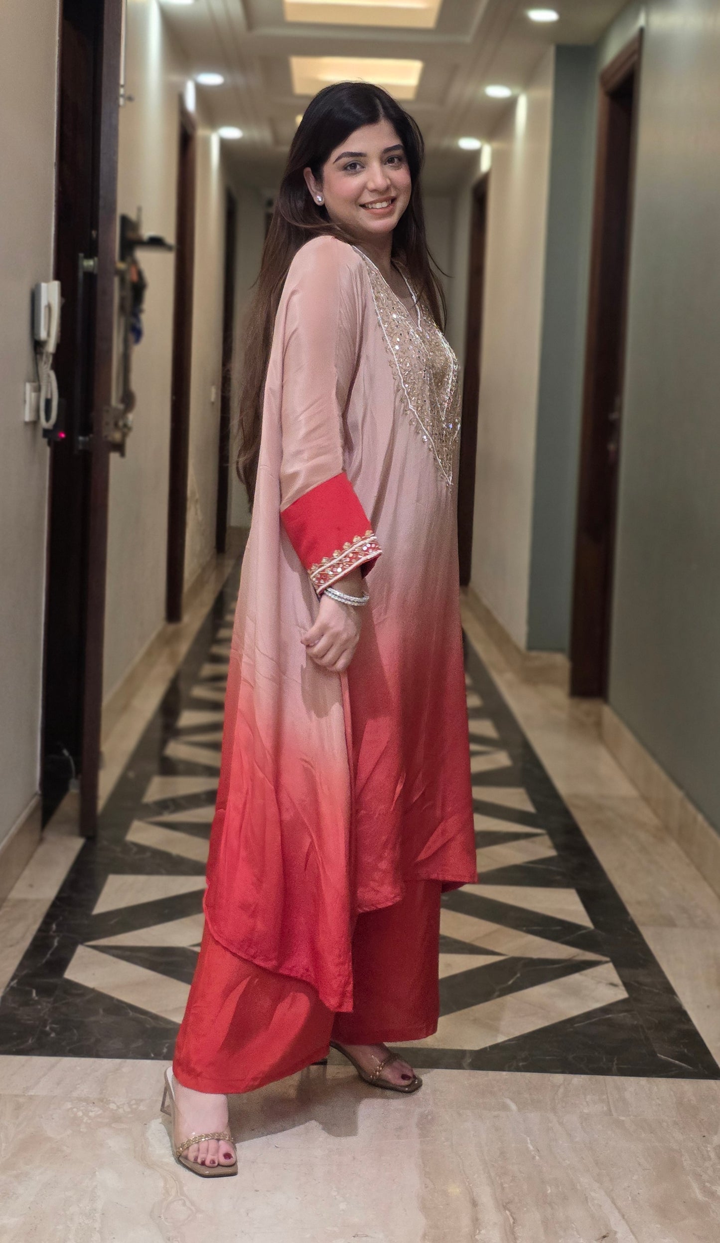 Samreen Embroidered Ombre Co ord Set