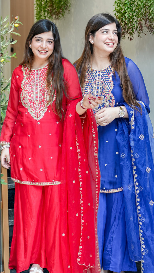 Oshin Embroidered Garara Set