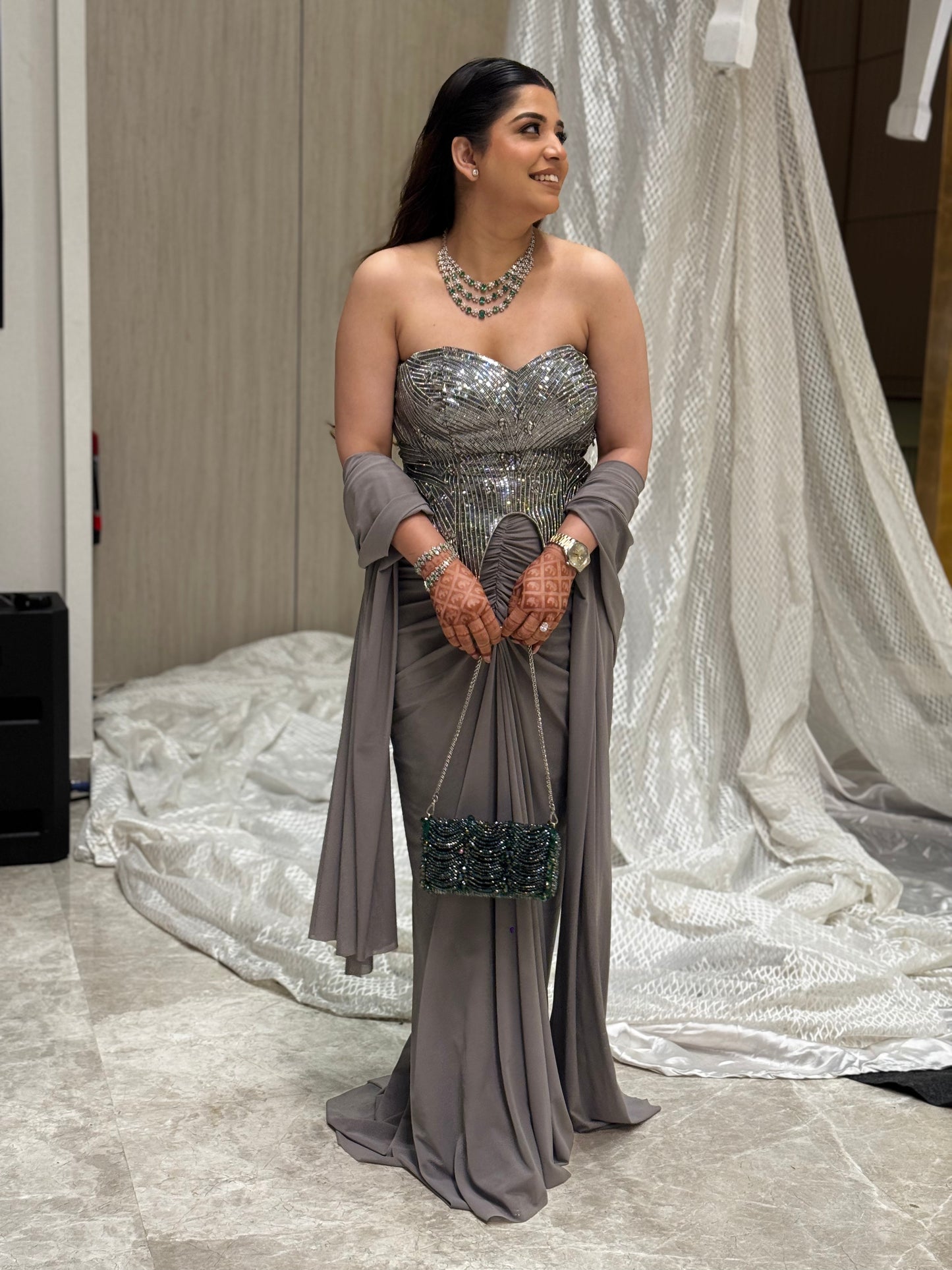 Oshina Embroidered Corset Indo Western