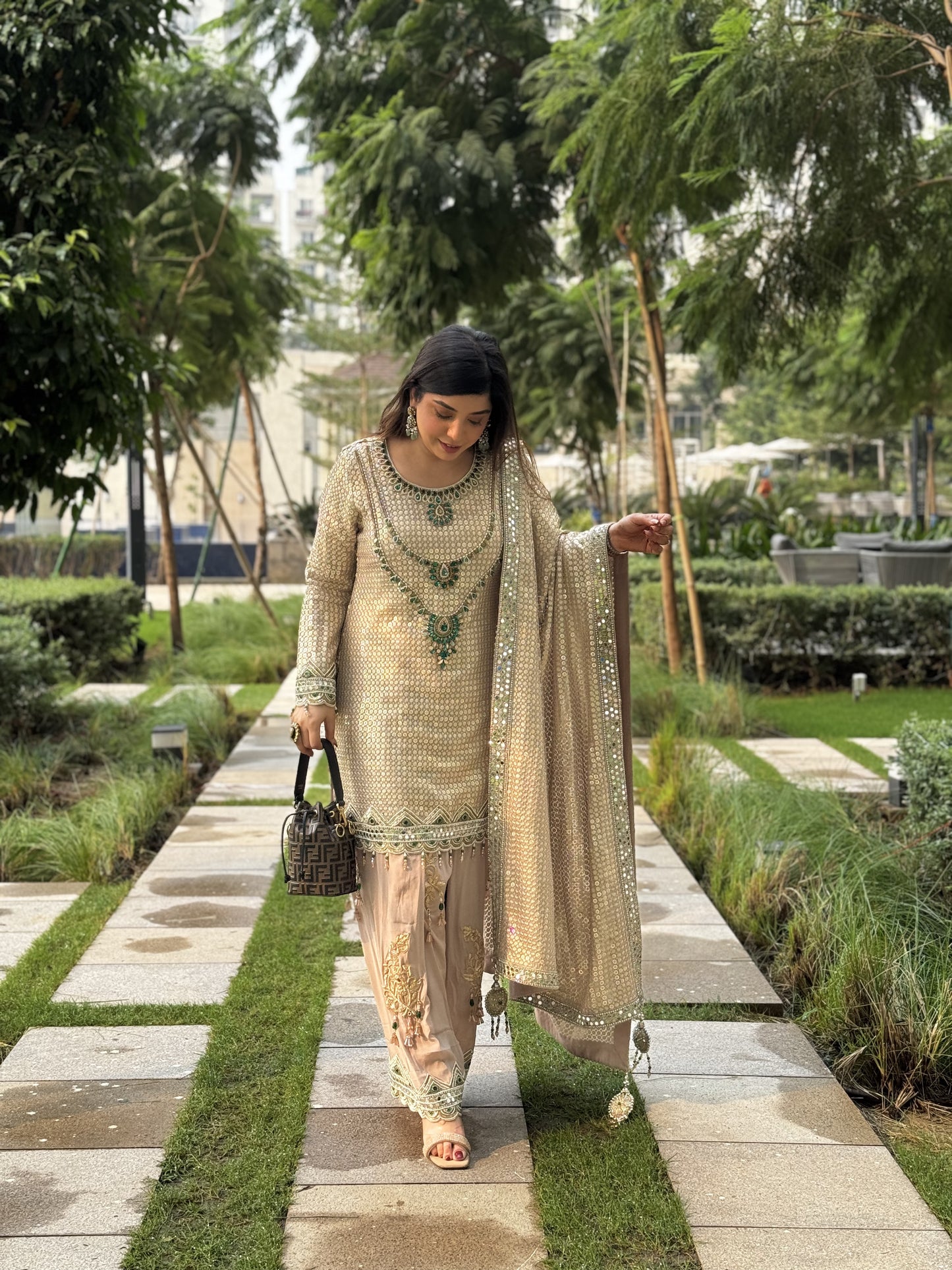 Eshara Hand Embroidered Suit Set