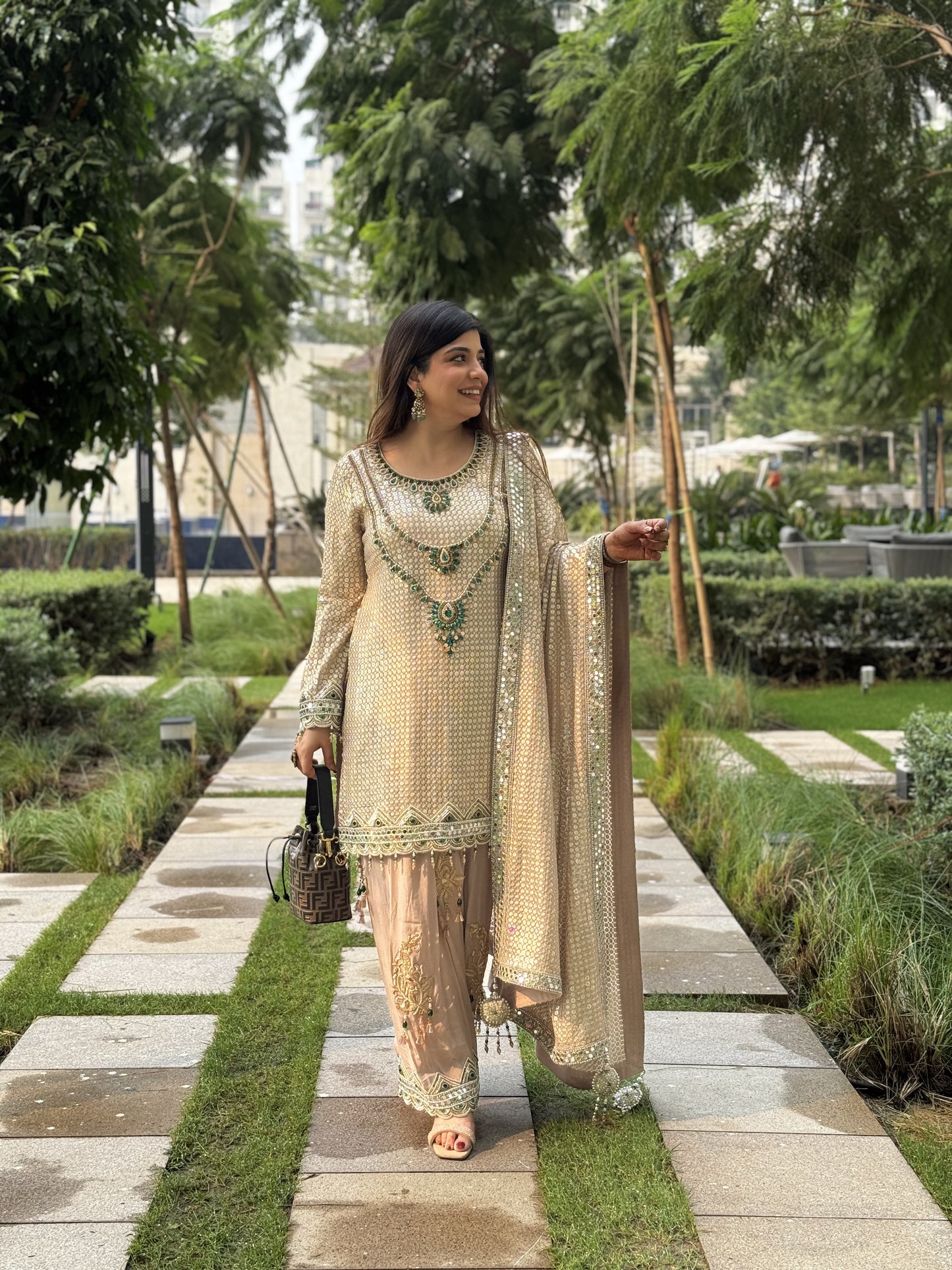 Eshara Hand Embroidered Suit Set
