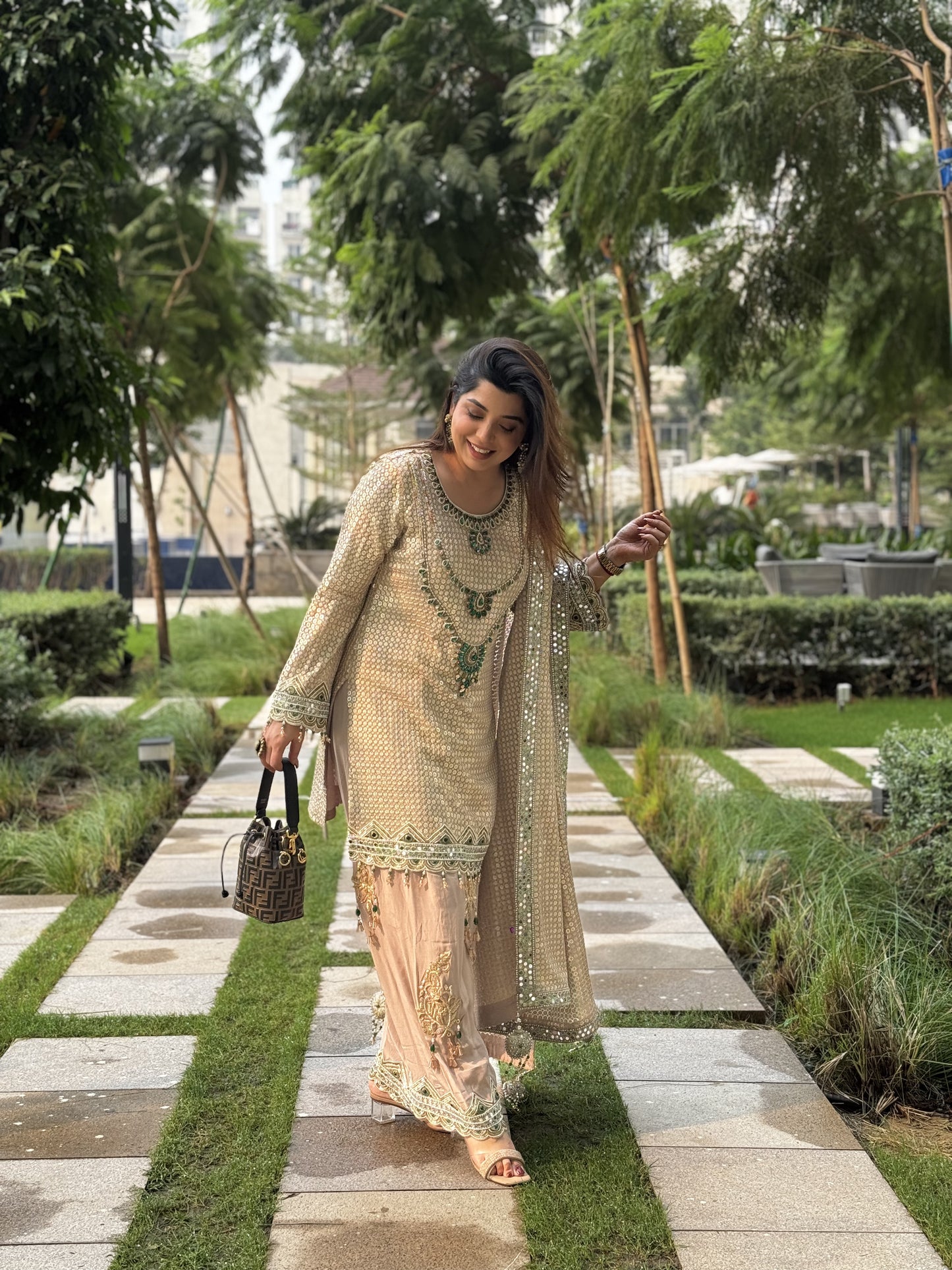 Eshara Hand Embroidered Suit Set