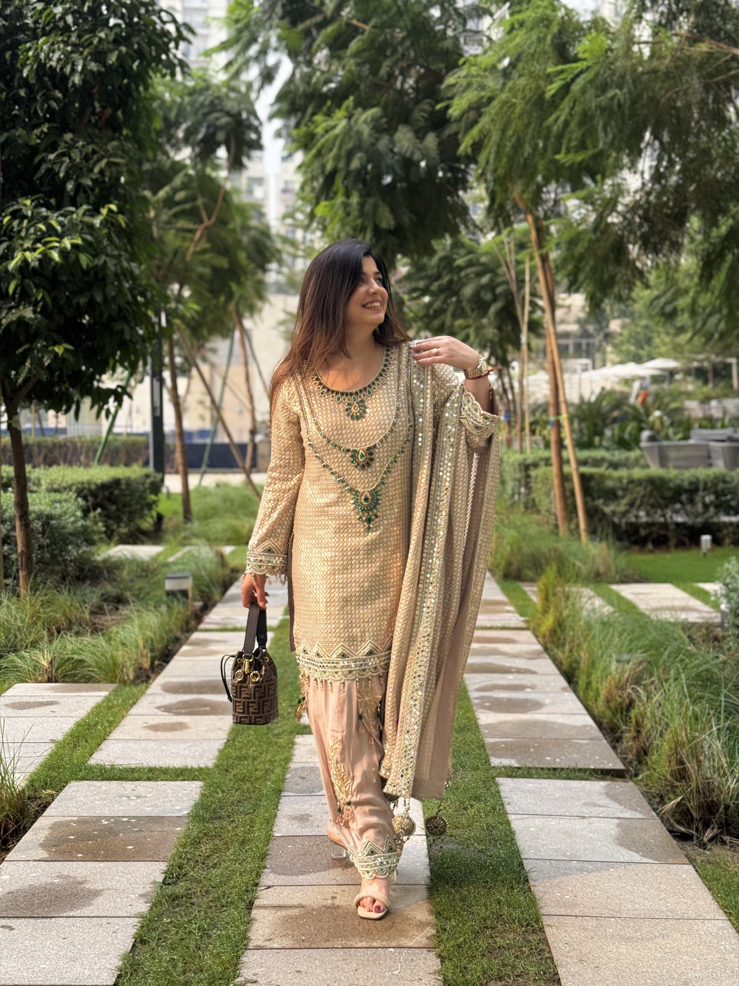 Eshara Hand Embroidered Suit Set