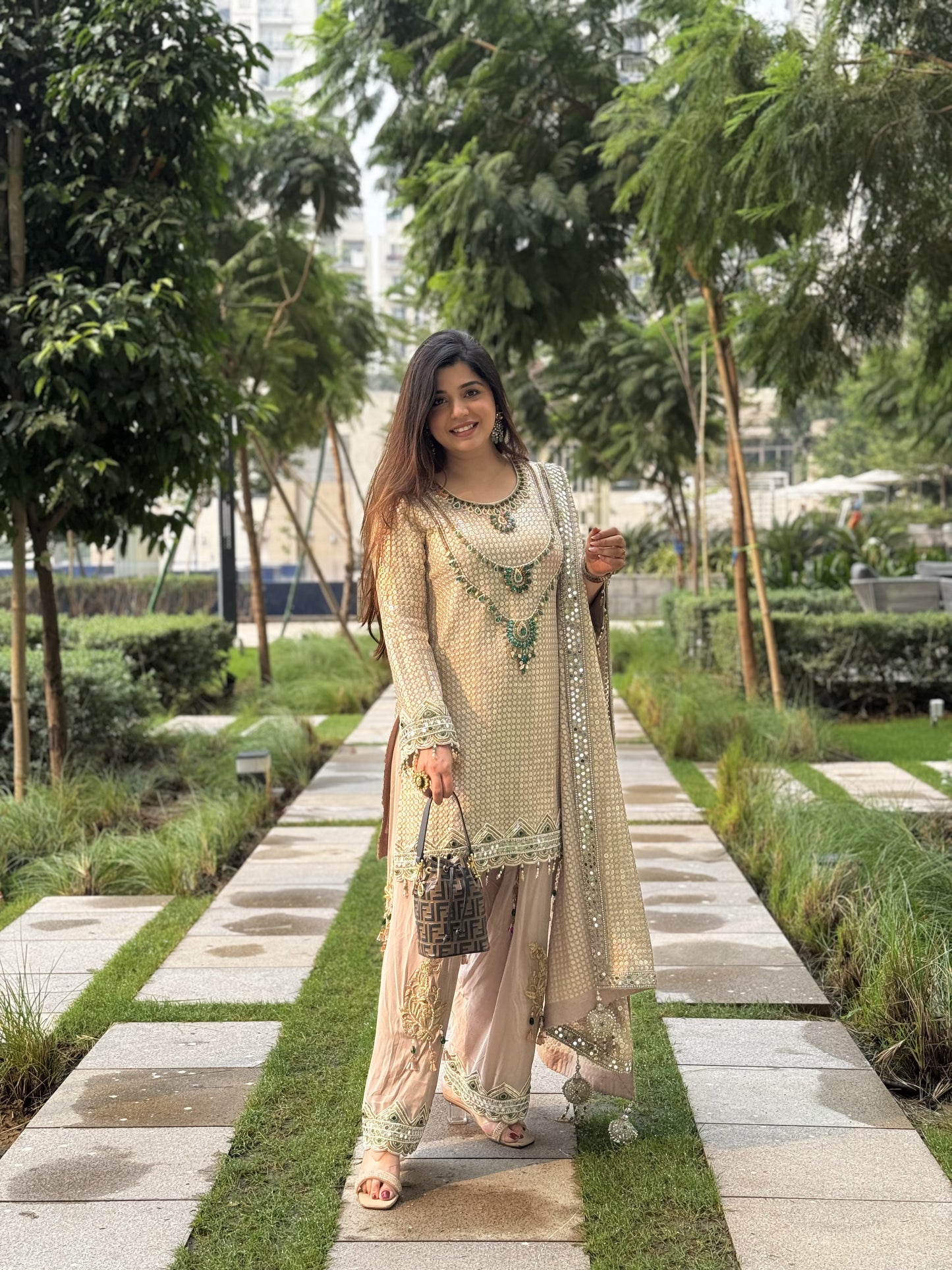 Eshara Hand Embroidered Suit Set