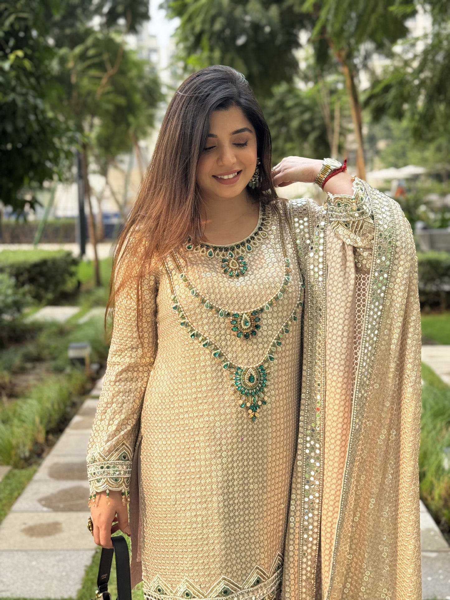 Eshara Hand Embroidered Suit Set