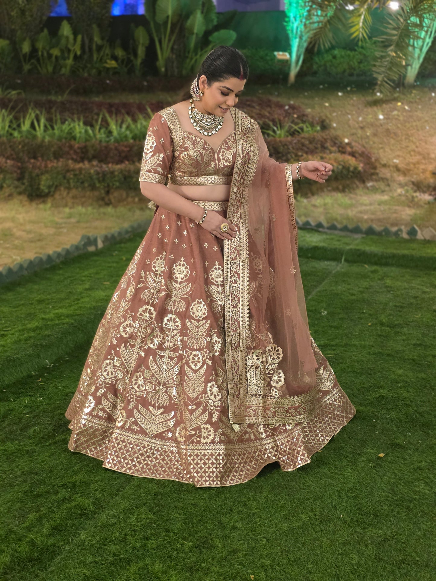 Praniri Hand Embroidered Lehenga