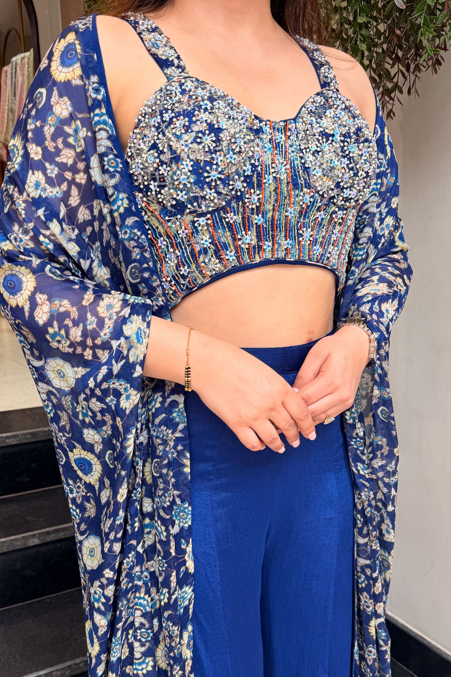 Nivara Embroidered Three Piece Set