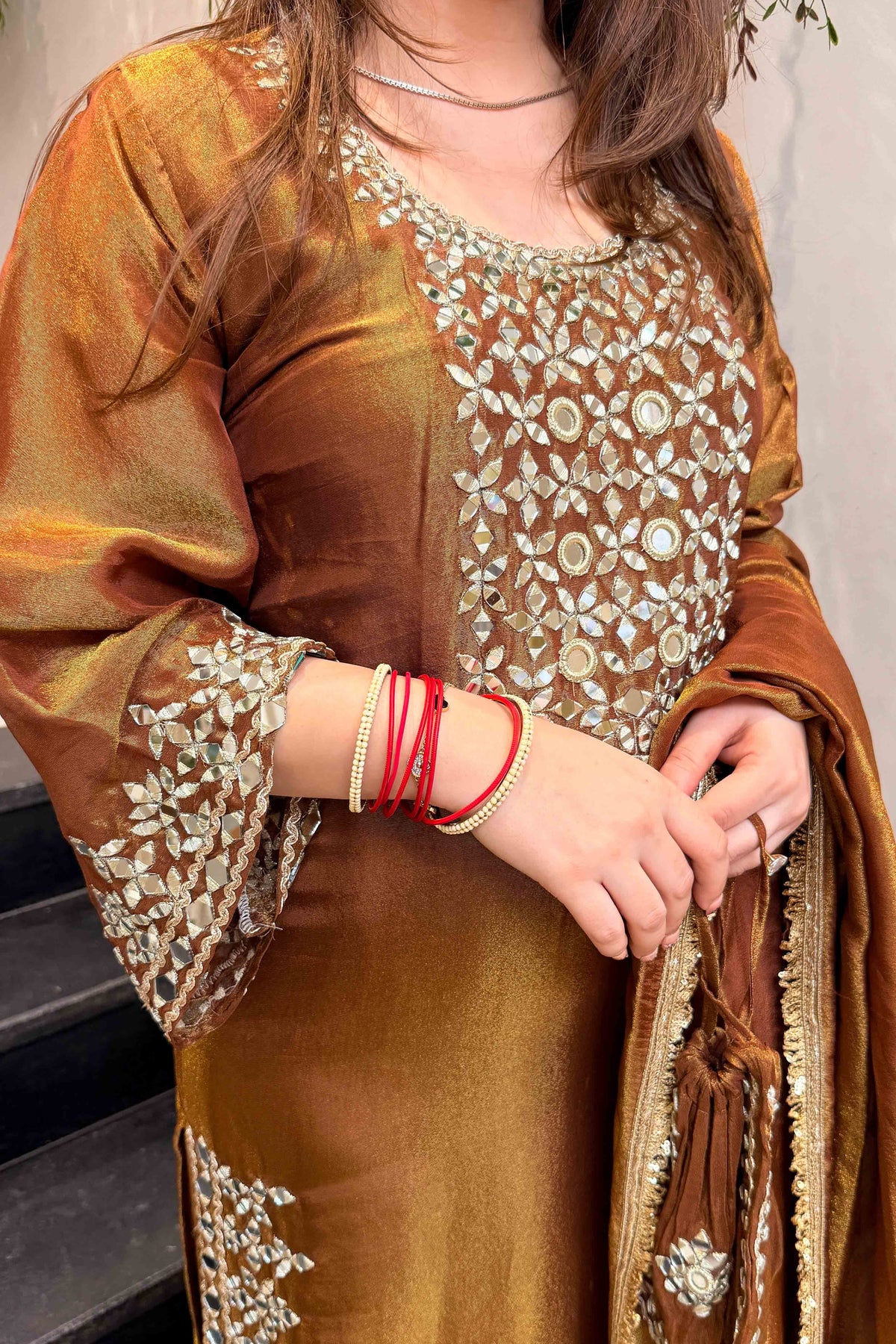Nivya Mirror Embroidered Suit Set