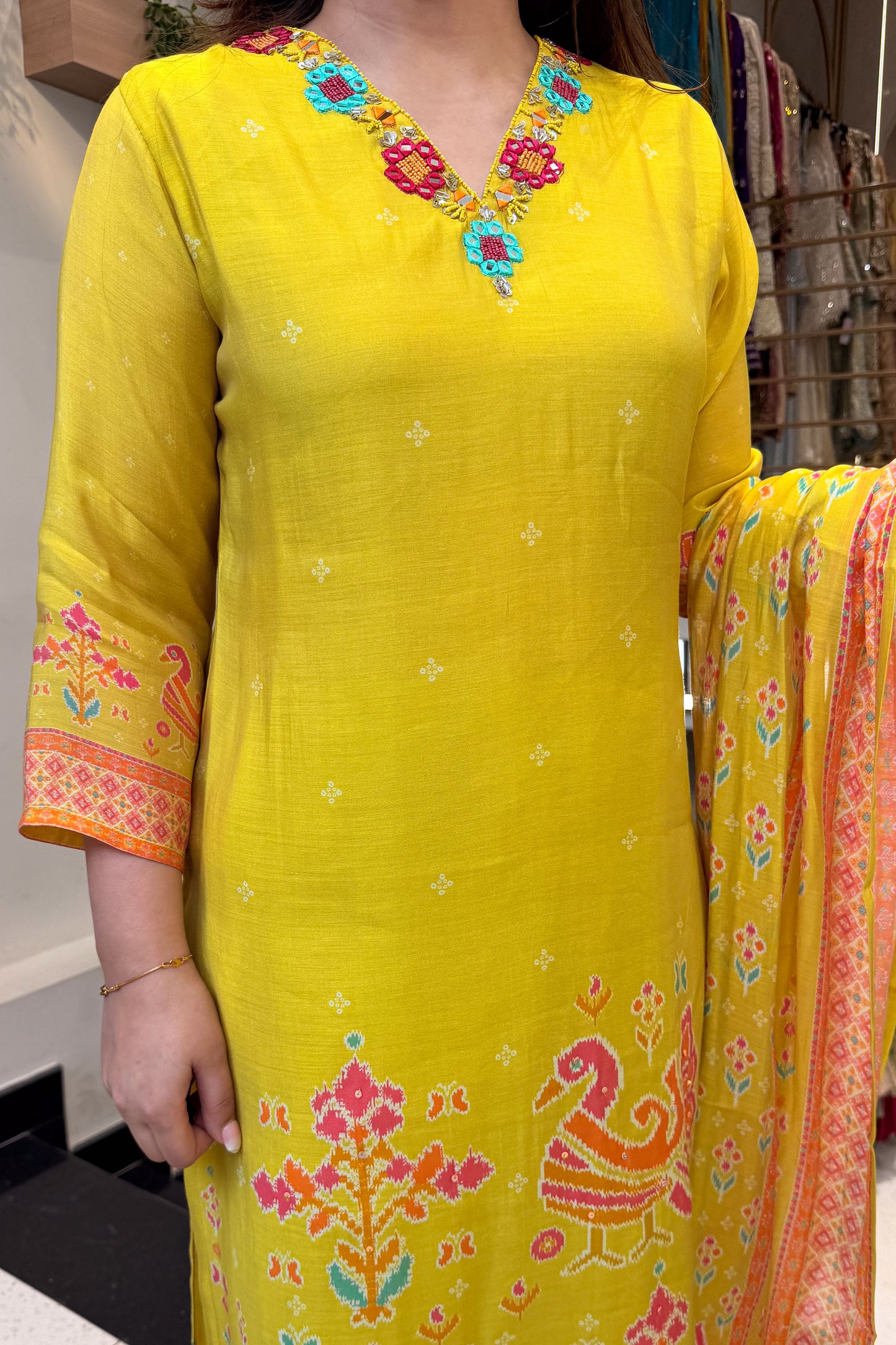 Rifa Printed & Embroidered Suit Set