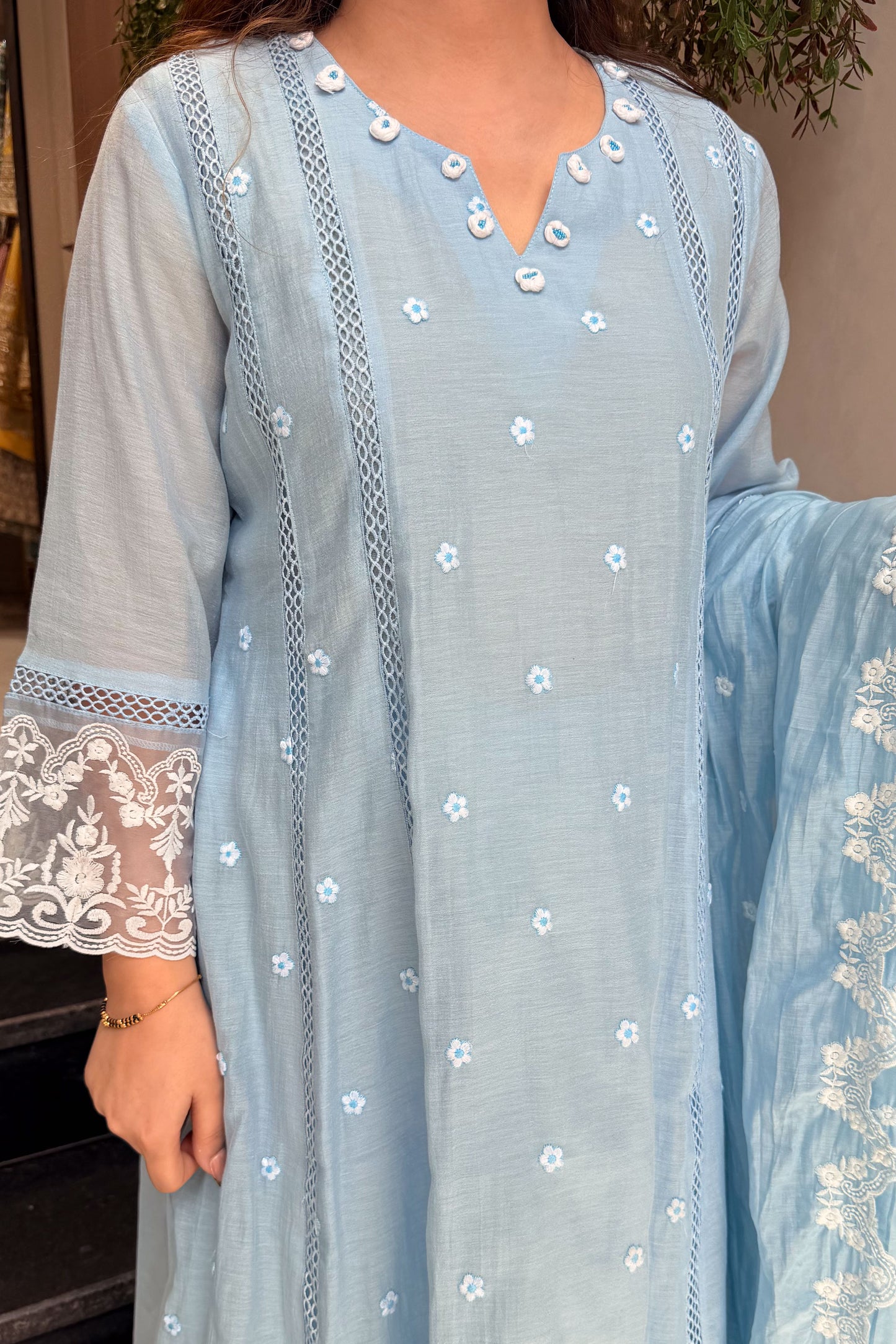 Amisha Bloom Thread Work Suit Set