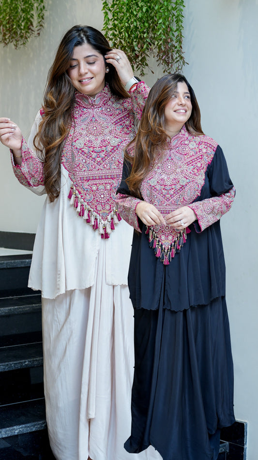 Aadhavi Hand Embroidered Indo Western Outfit