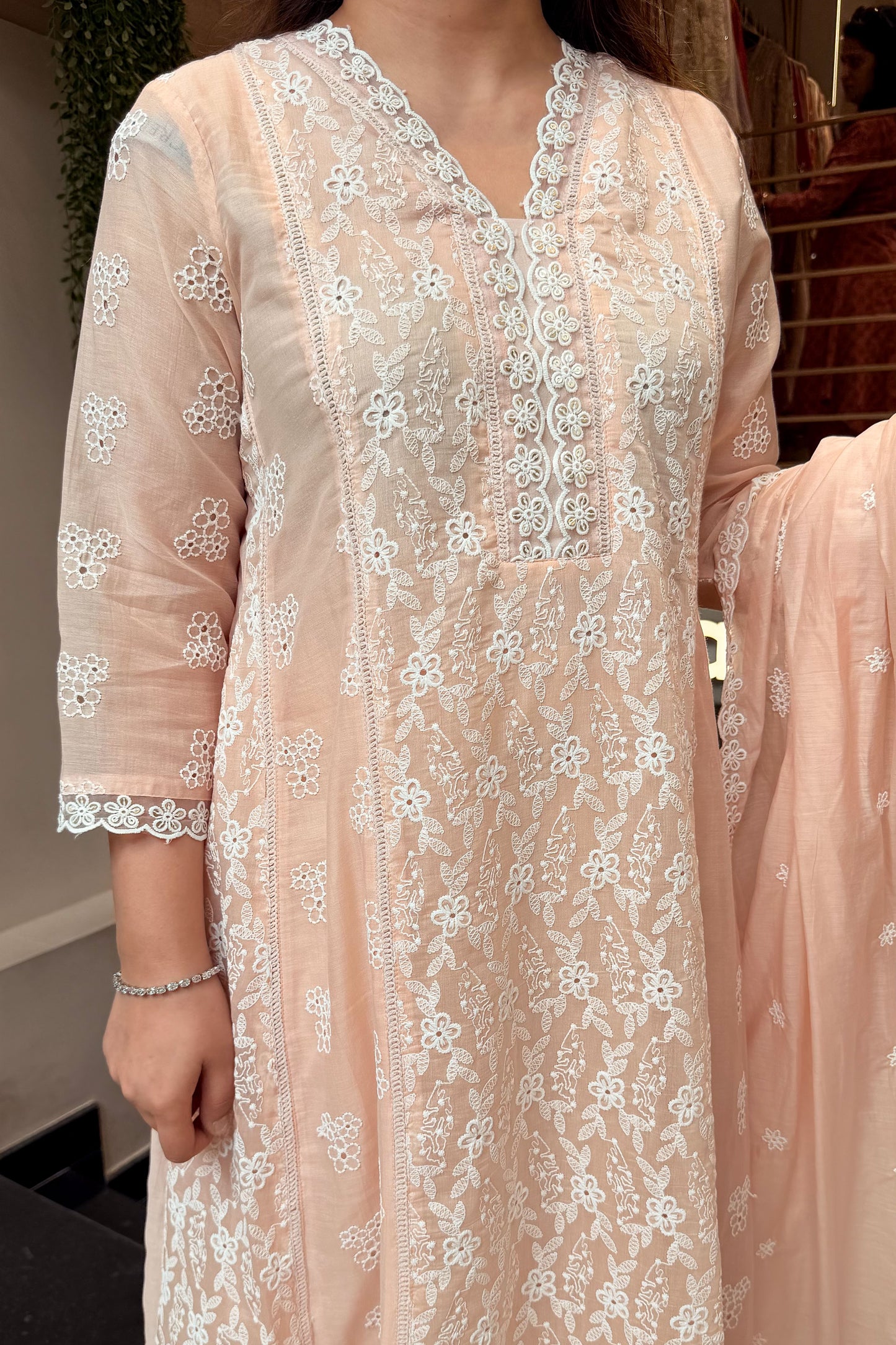 Nivya Floral Thread Work Suit Set