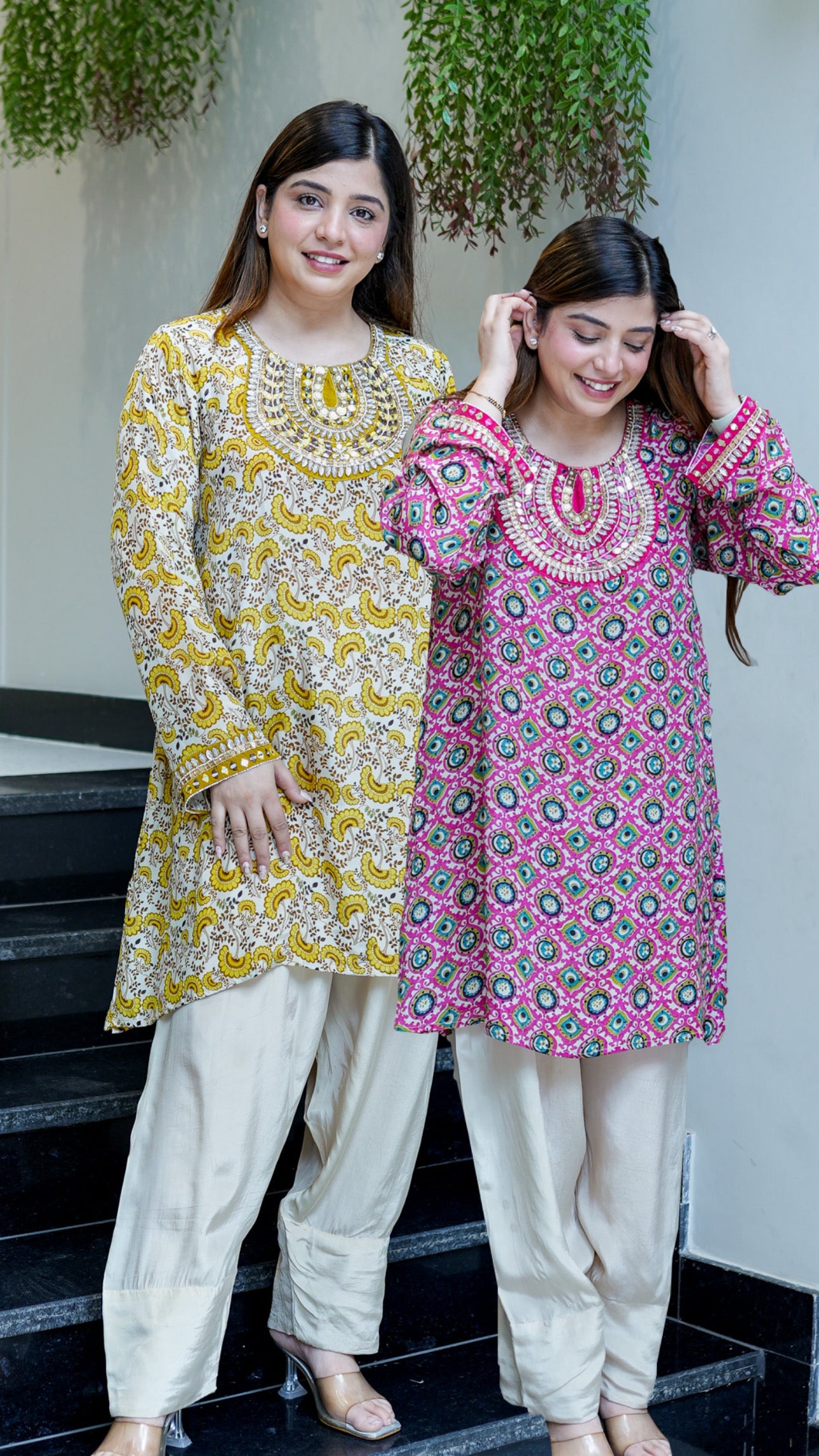 Anaya Printed Beads Detailing Farshi Salwar Set