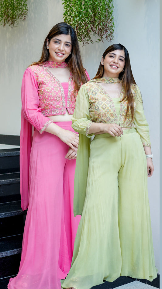 Adhira Hand Embroidered Garara Set