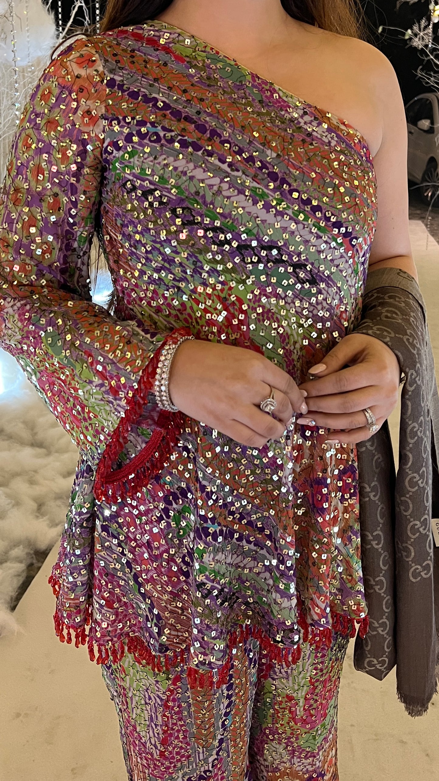 Nirbhya Multicolour Blingy Cordset