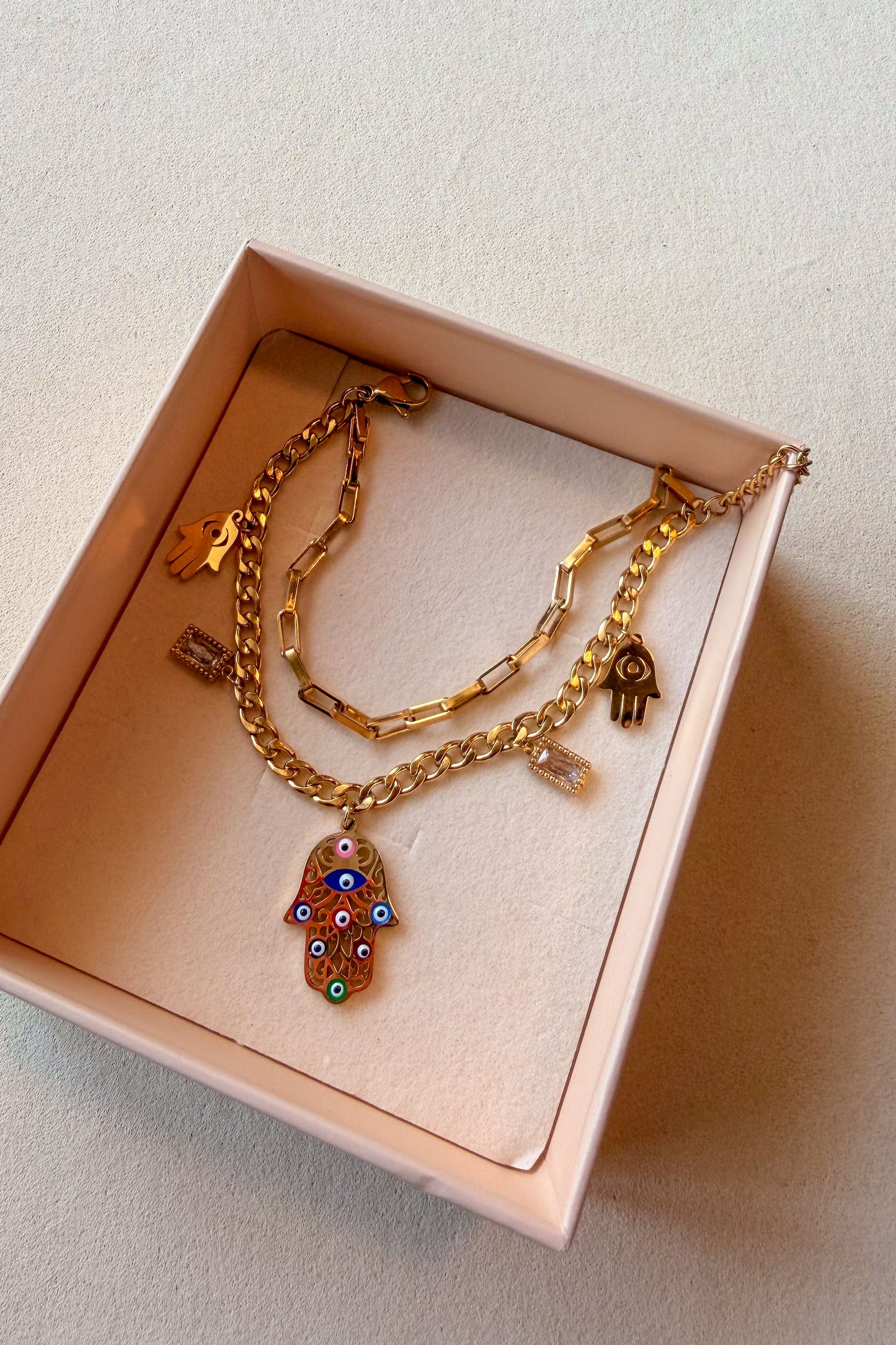 Evil Eye Spark Chain Bracelet