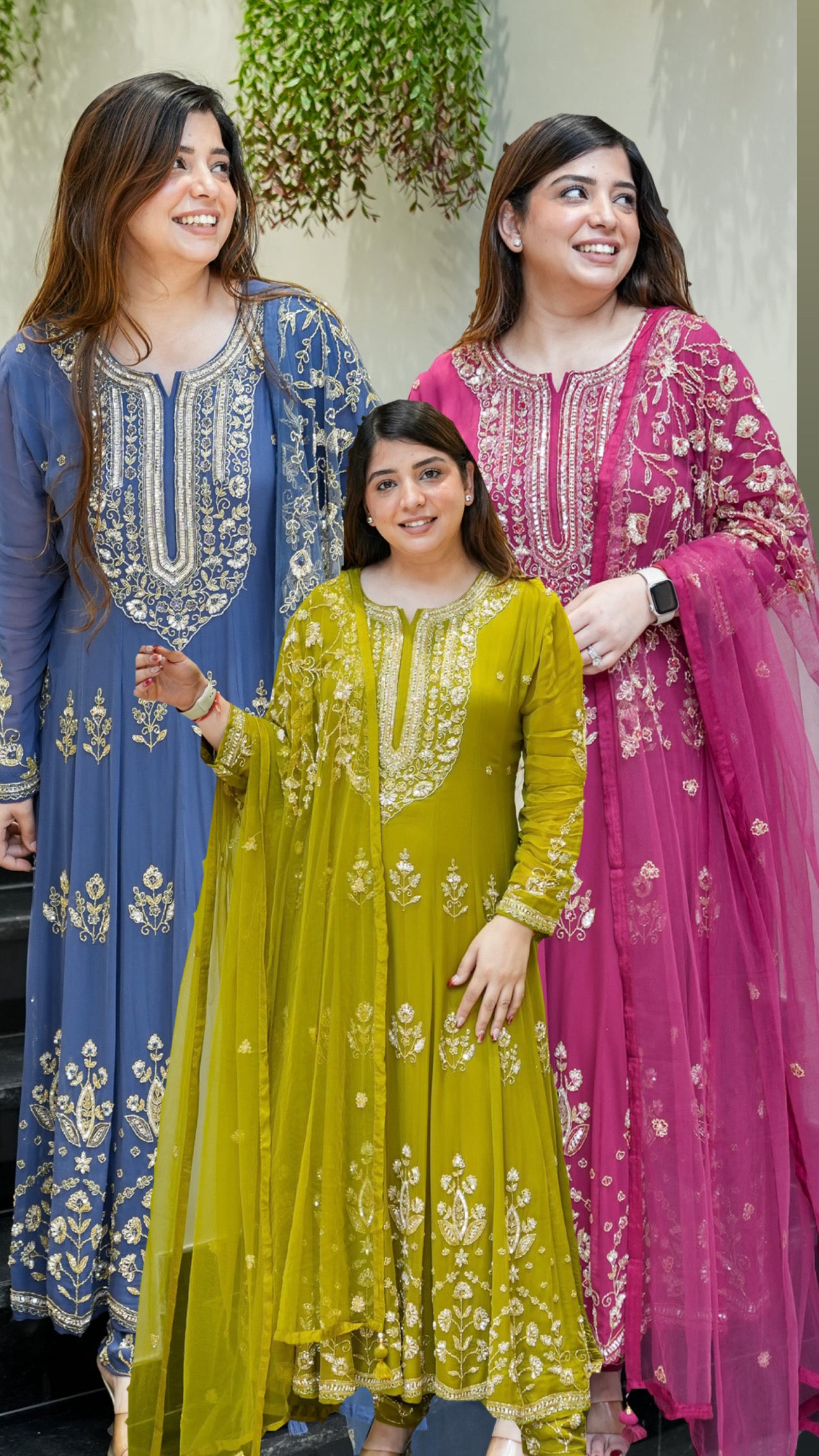 Reva Hand Embroidered Anarkali Set