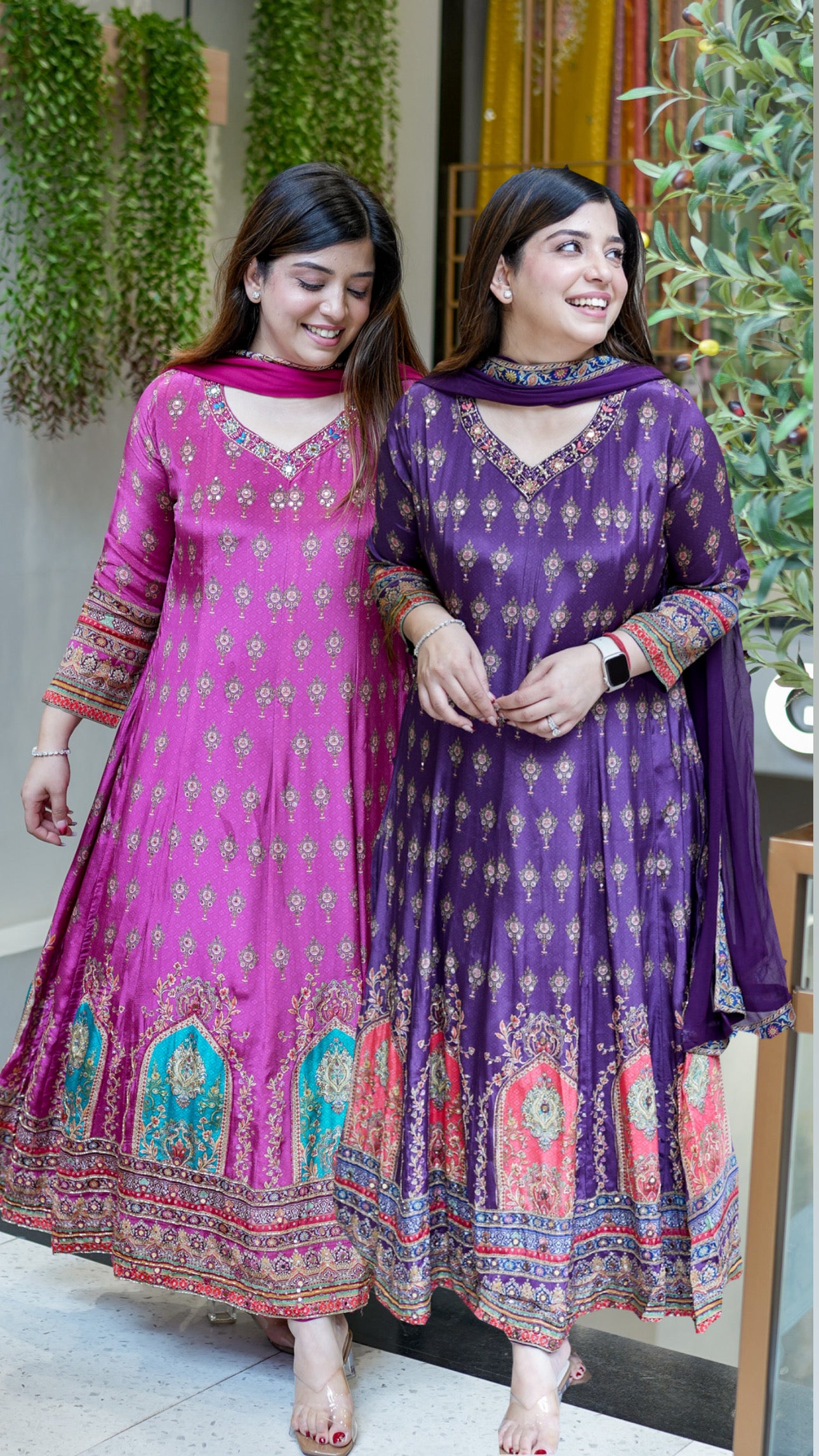 Ryna Digital Print Anarkali Suit Set