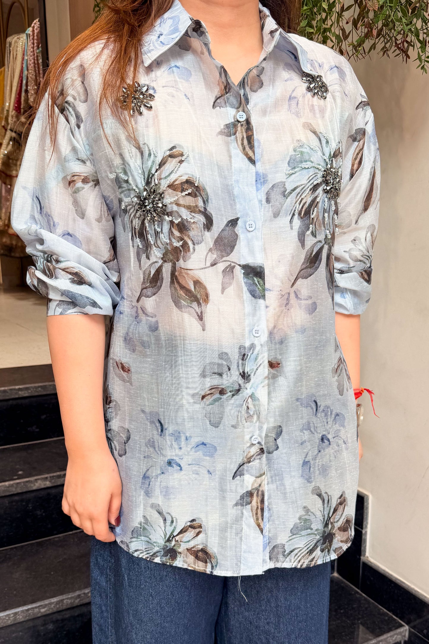 Levi Floral Embroidered Shirt
