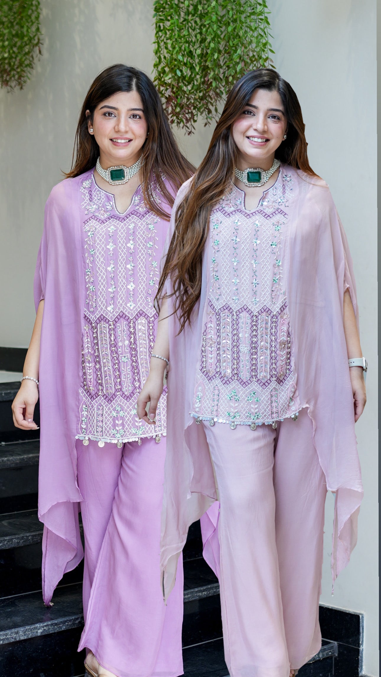 Vrinda Hand Embroidered Three Piece Set