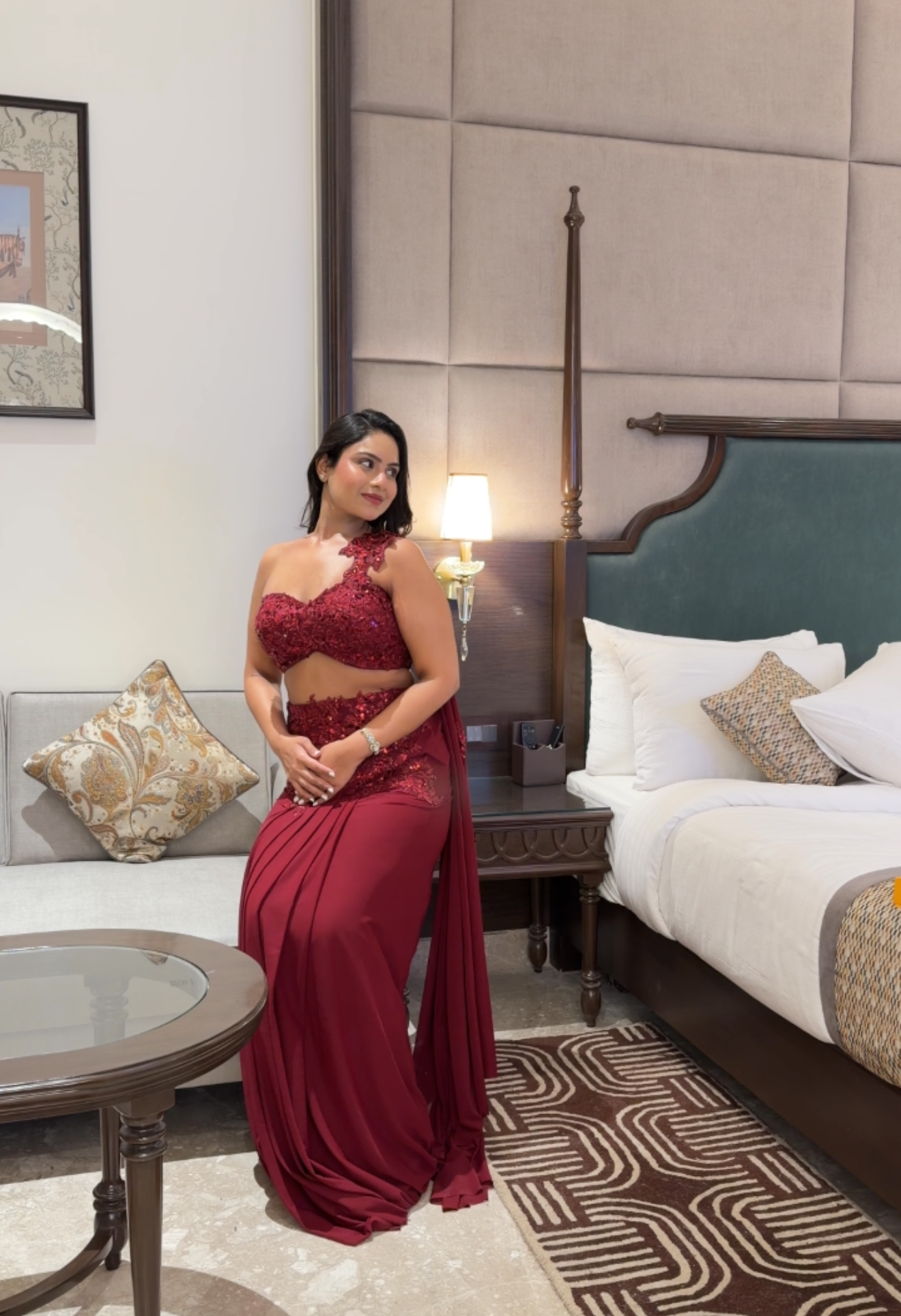 Nida Hand Embroidered Indo Western