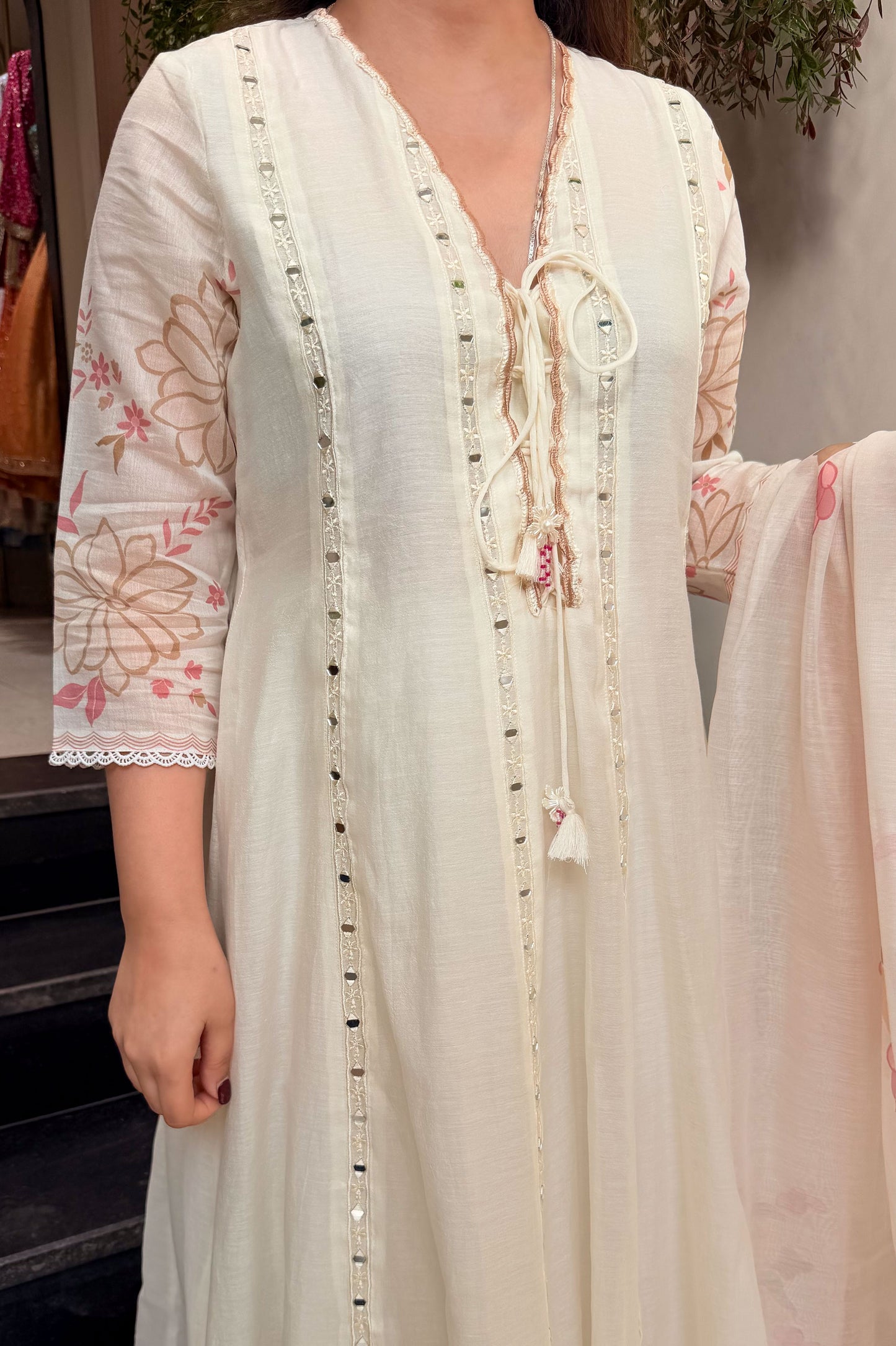 Sudha Mirror Detailing Anarkali Suit Set