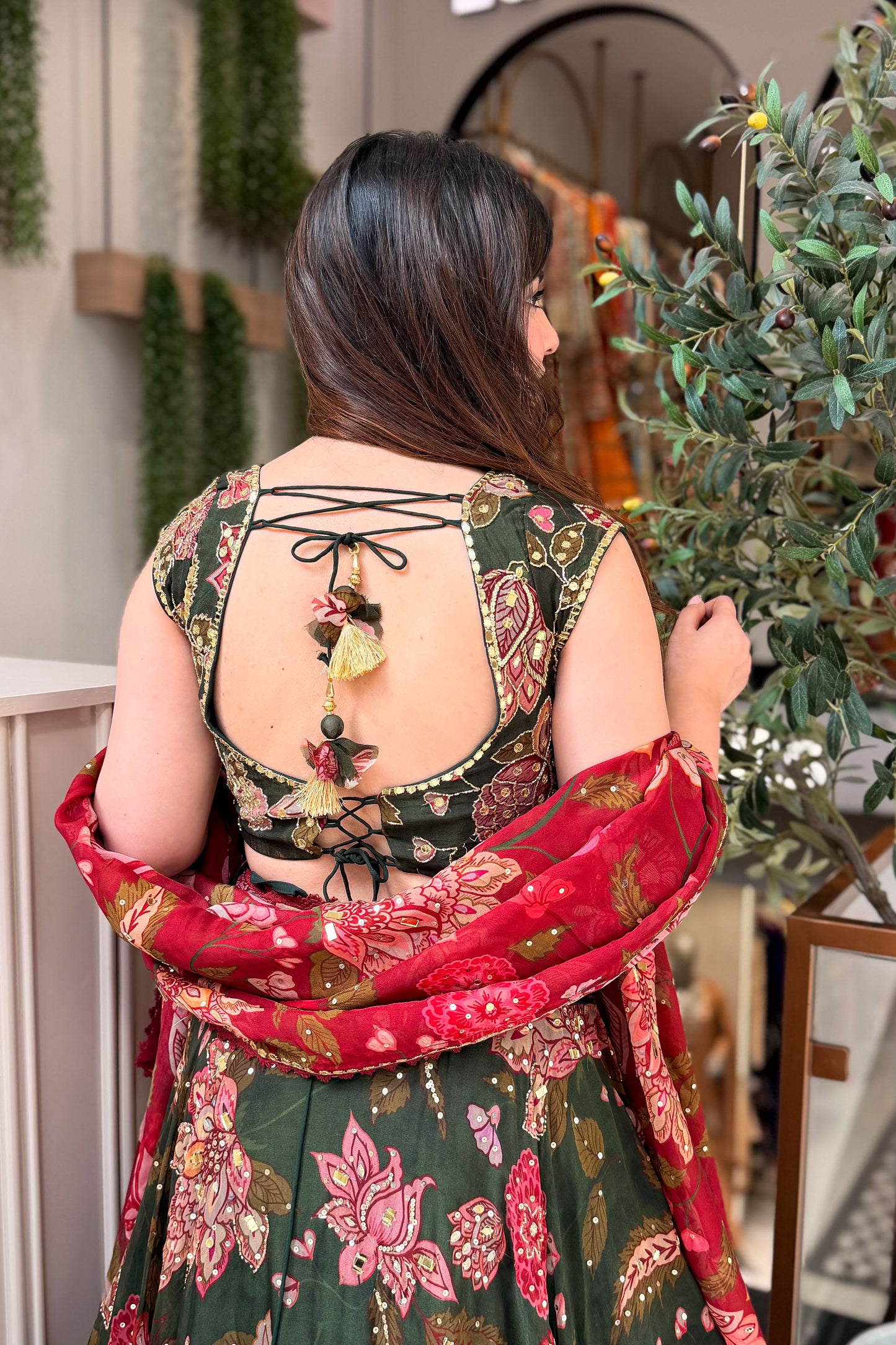 Aadhya Floral Hand Embroidered Lehenga