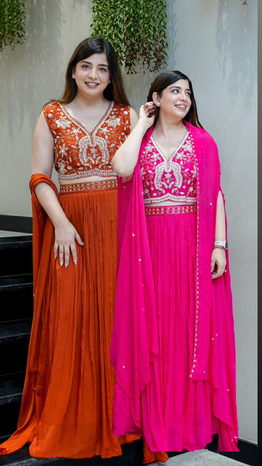 Masaya Hand Embroidered Cape Set