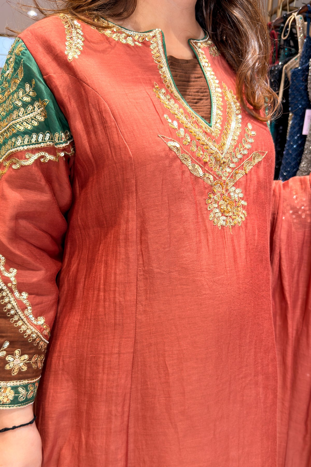 Adrita Hand Embroidered Suit Set