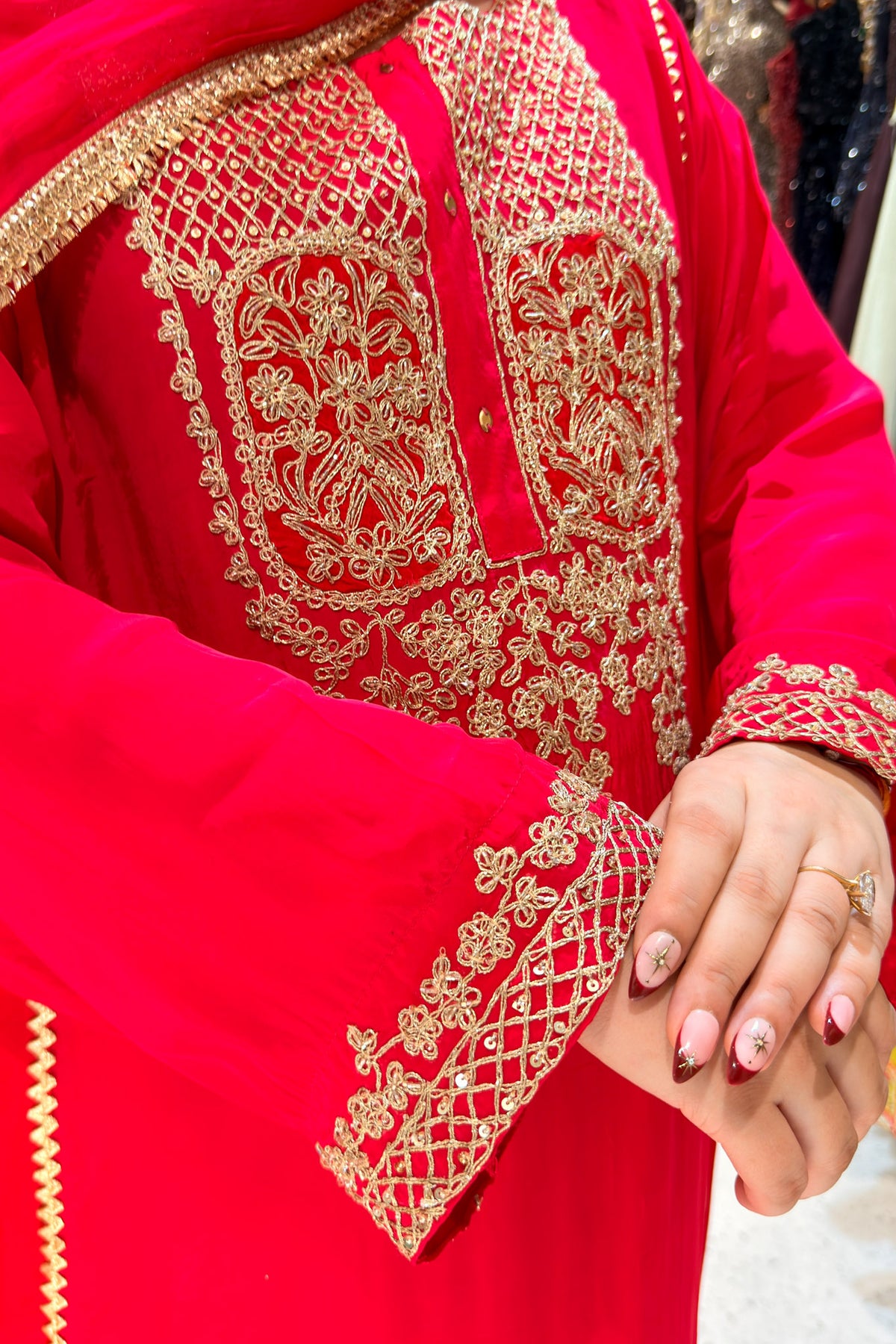 Zarina Embroidered Long Suit Set