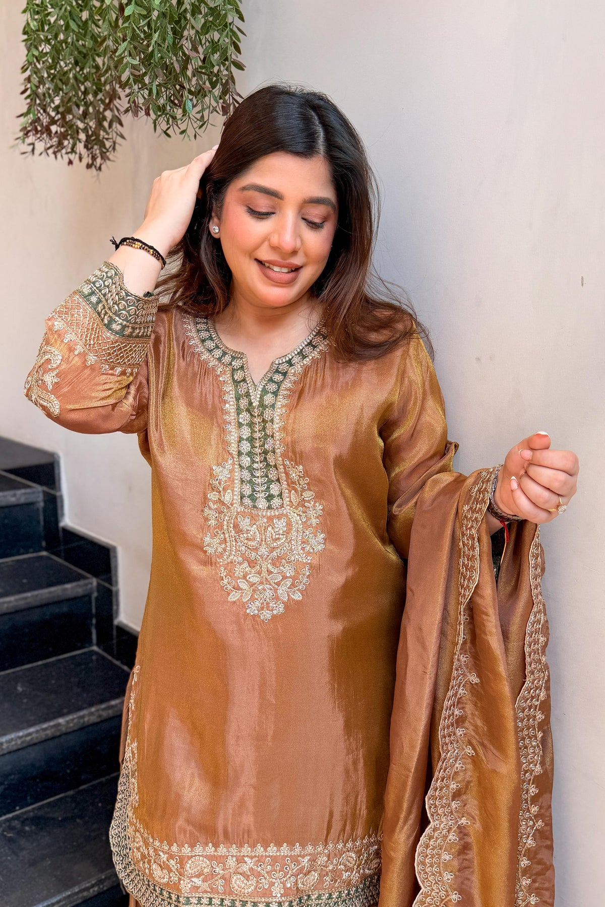 Sifat Embroidered Farshi Suit Set