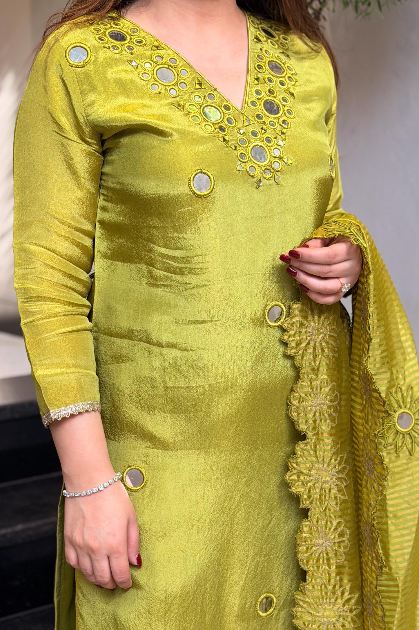 Aira Mirror Work Suit Set