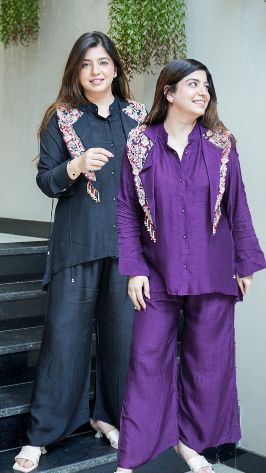 Raya Hand Embroidered Co ord Set