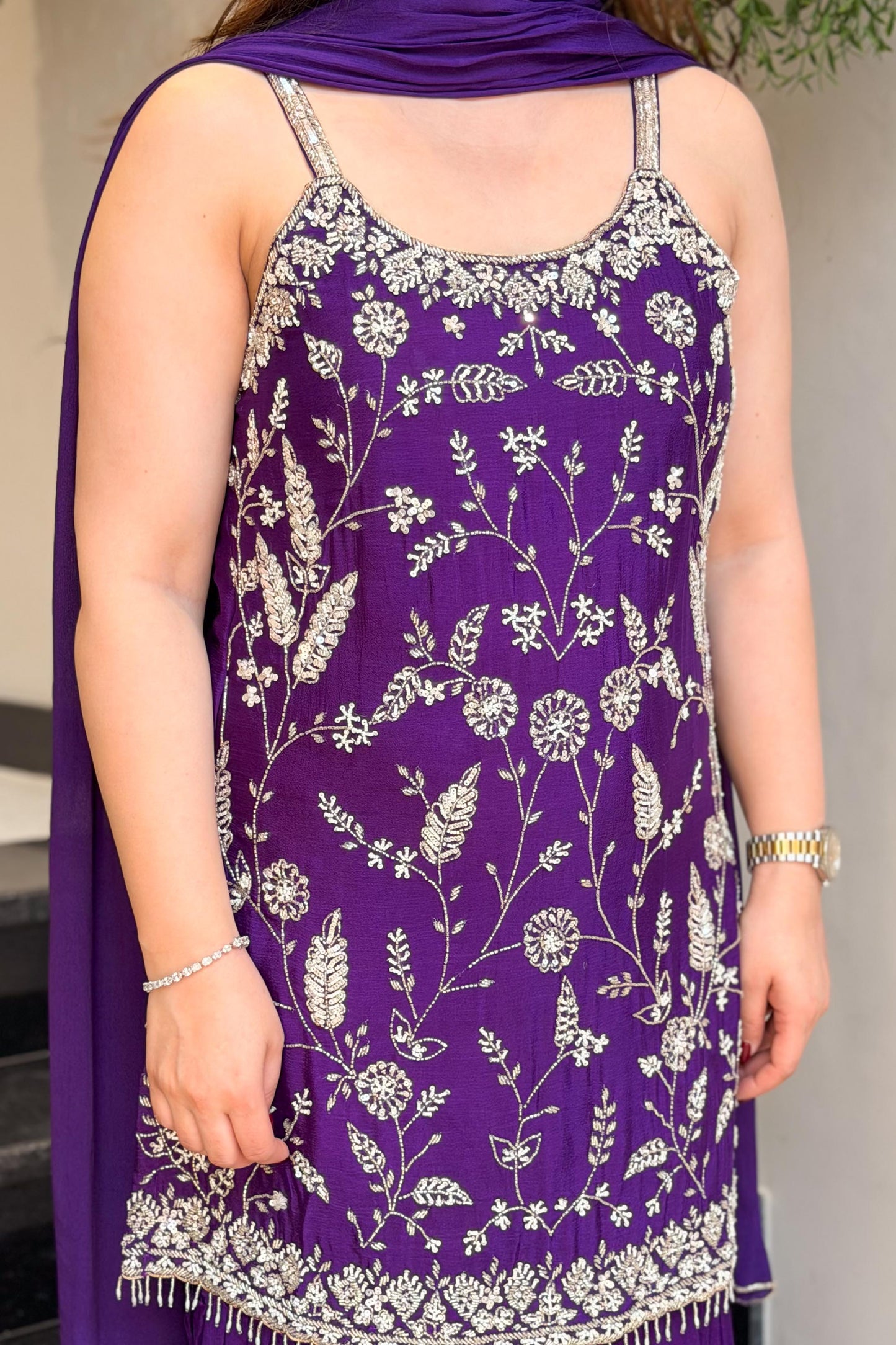 Sanya Embroidered Sharara Set