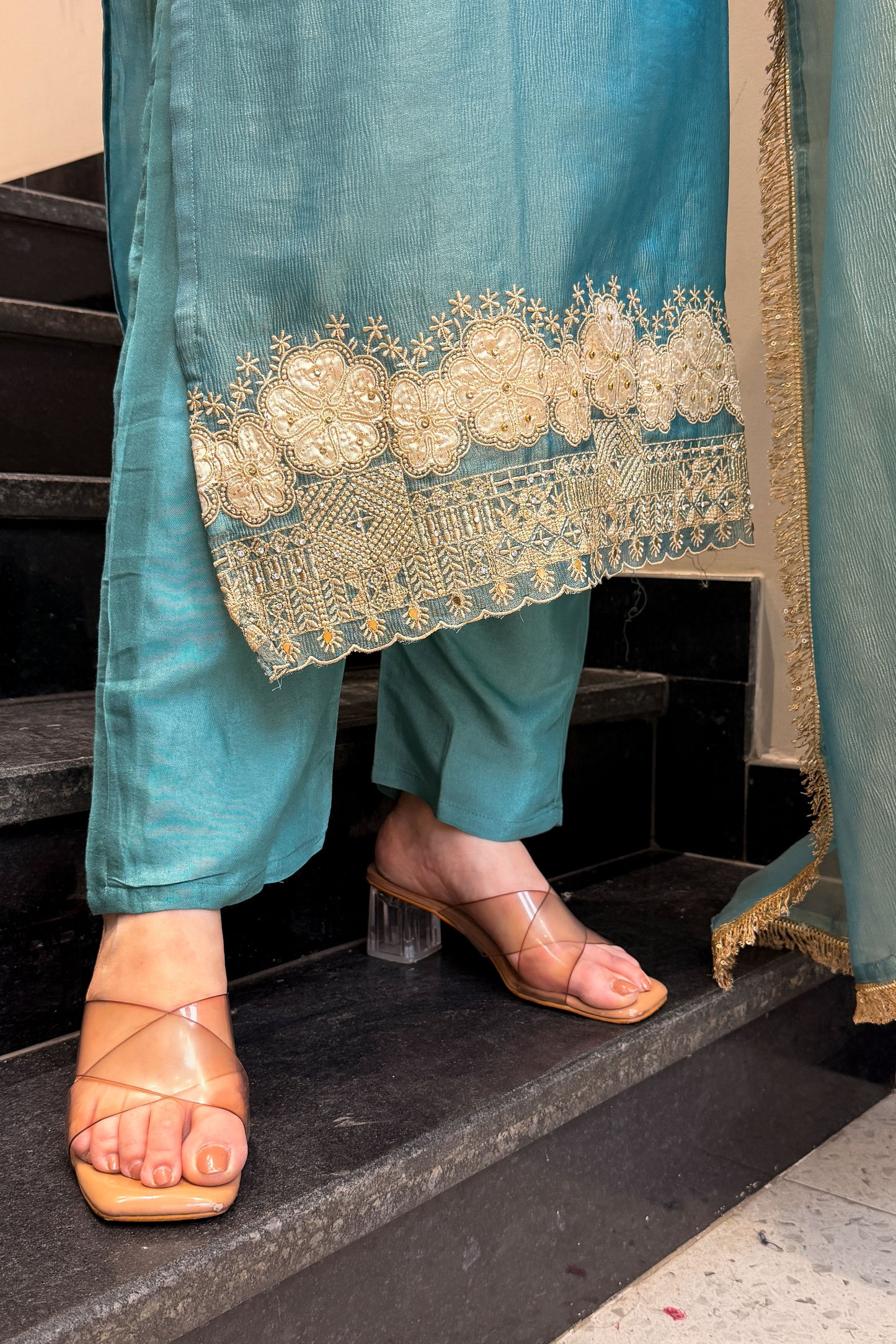 Zimal Embroidered Suit Set