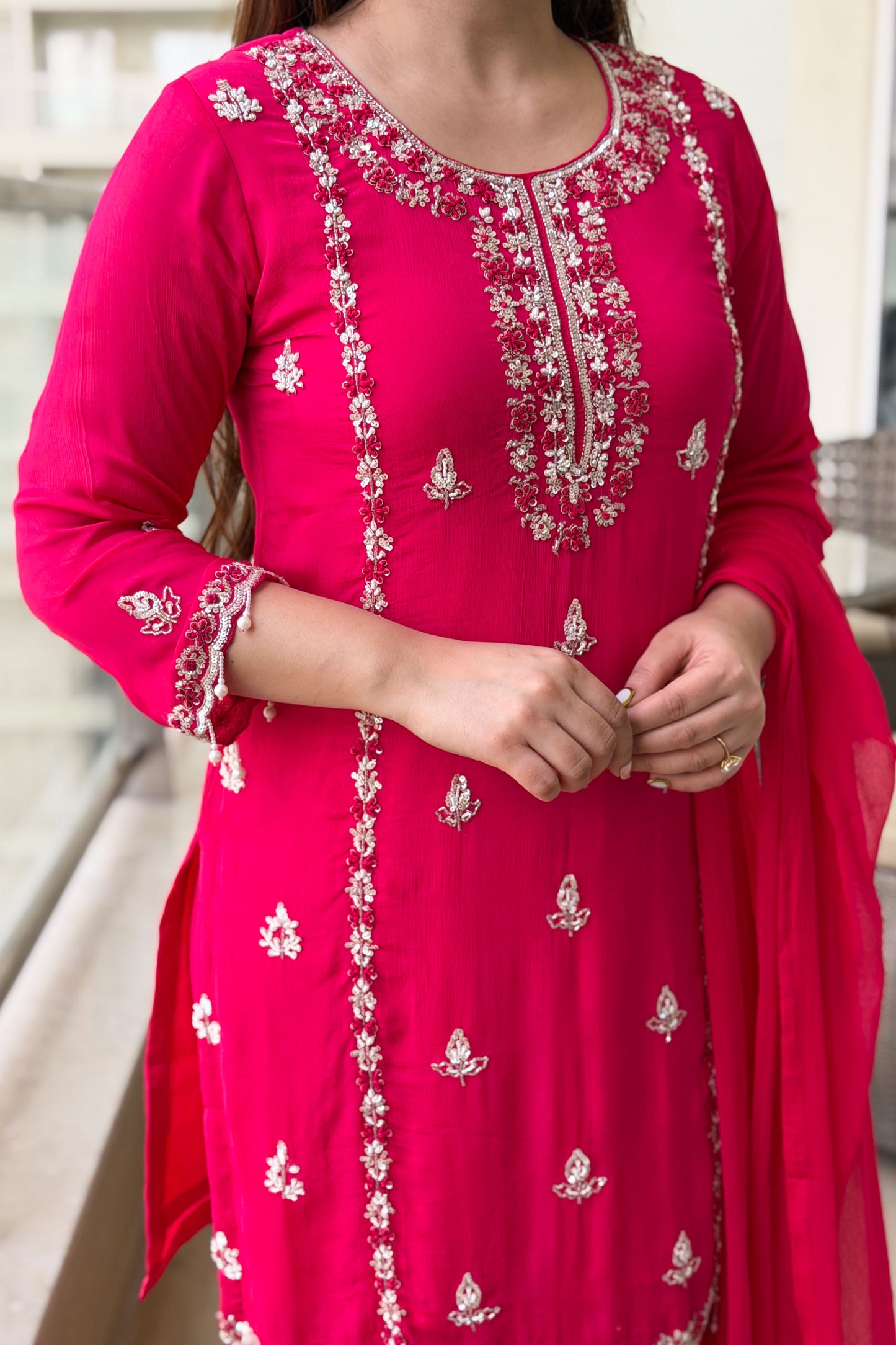 Gurbani Embroidered Suit Set
