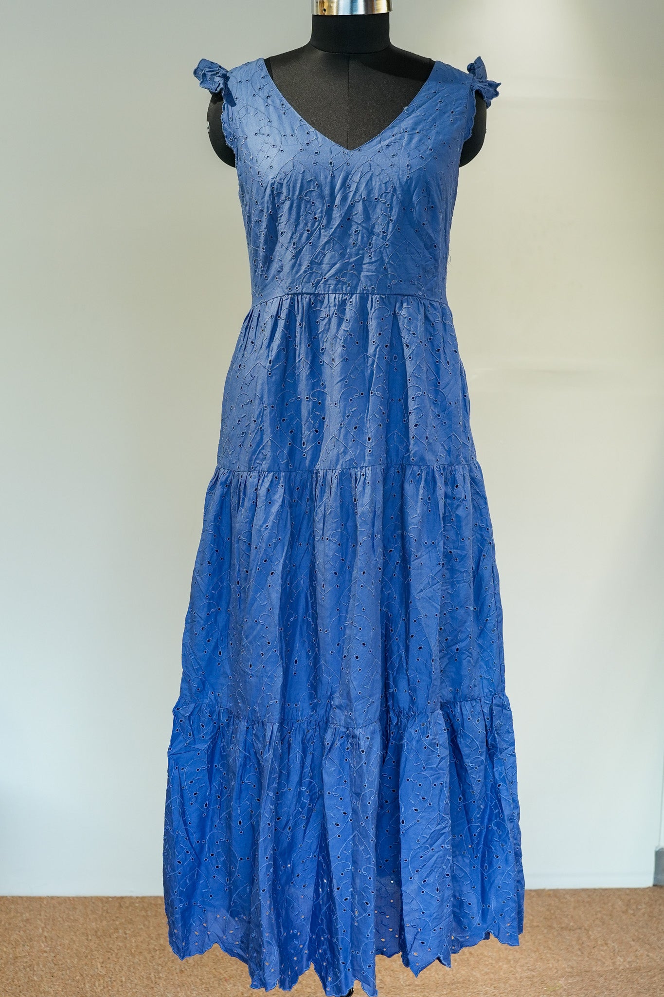 Rosy Schiffli Work Dress