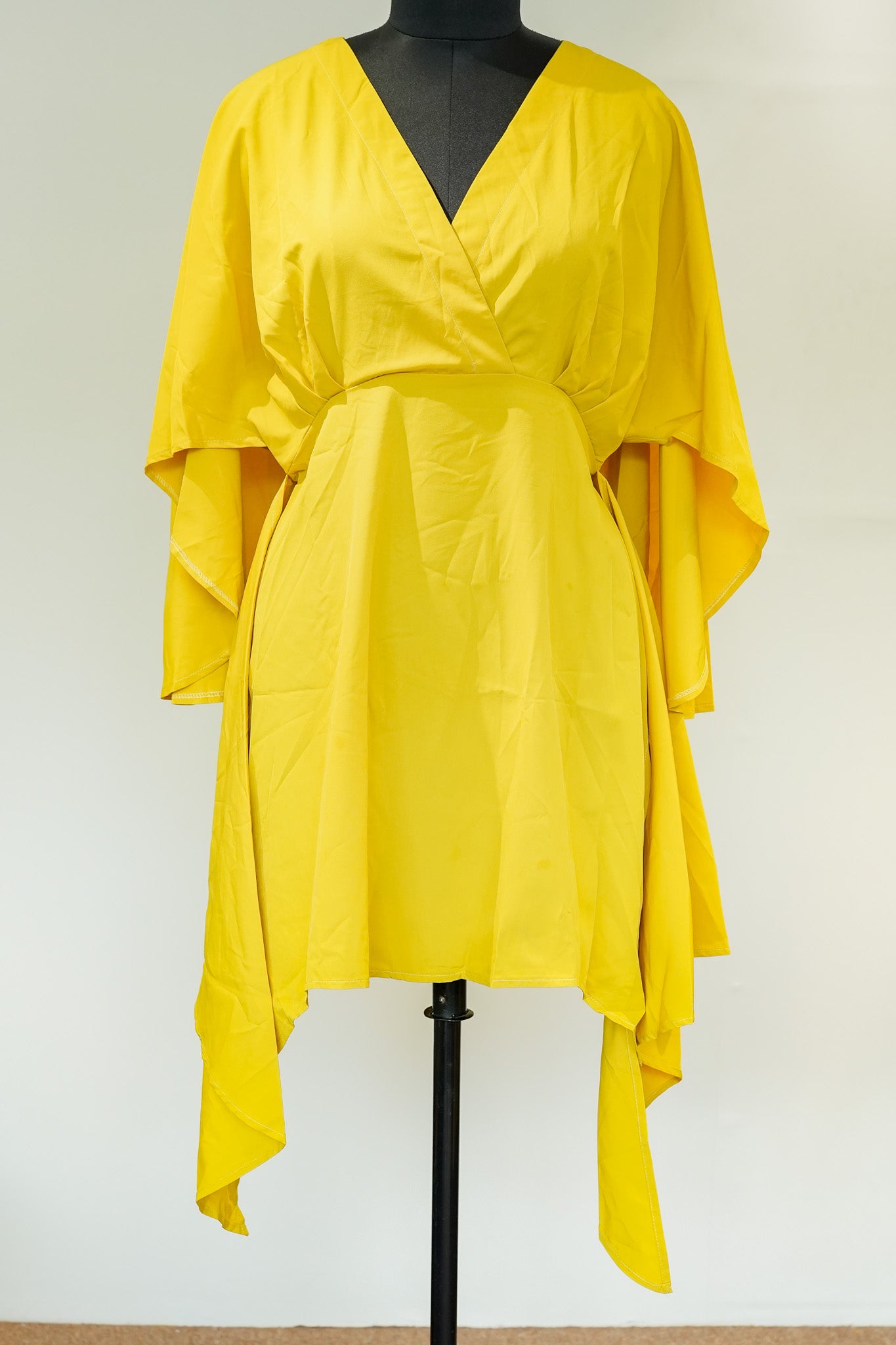 Yellow Short Kaftan Dress