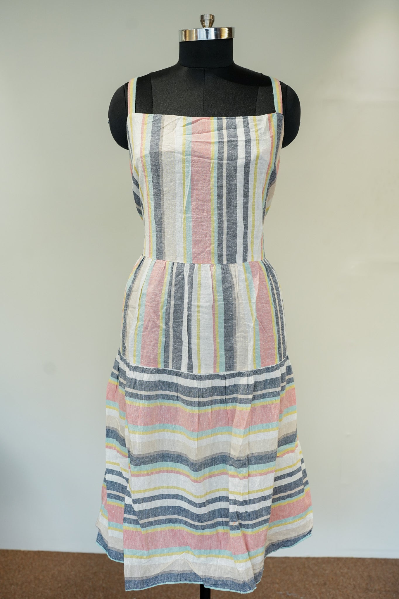 White Striped Dress
