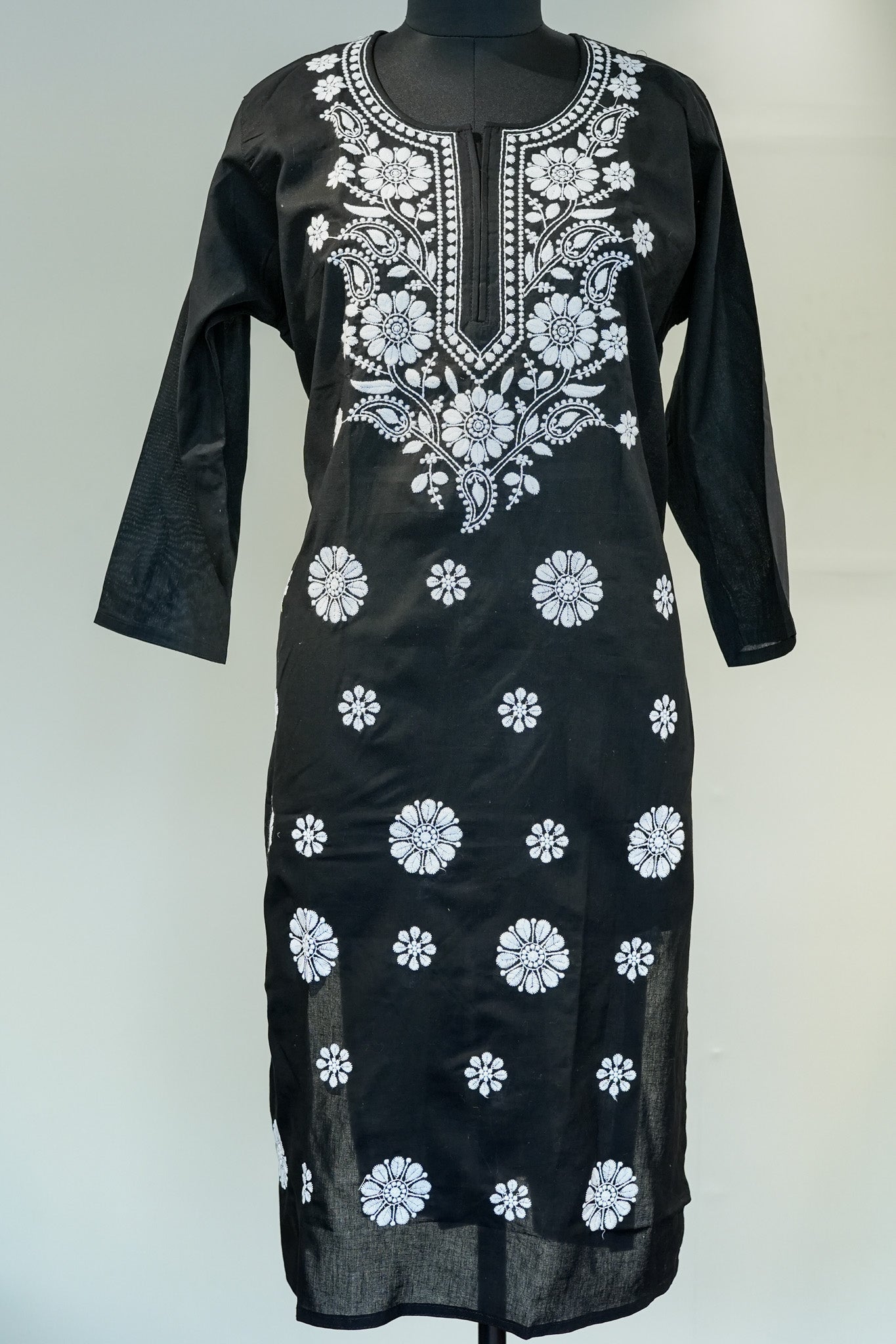 Black Thread Work Kurta
