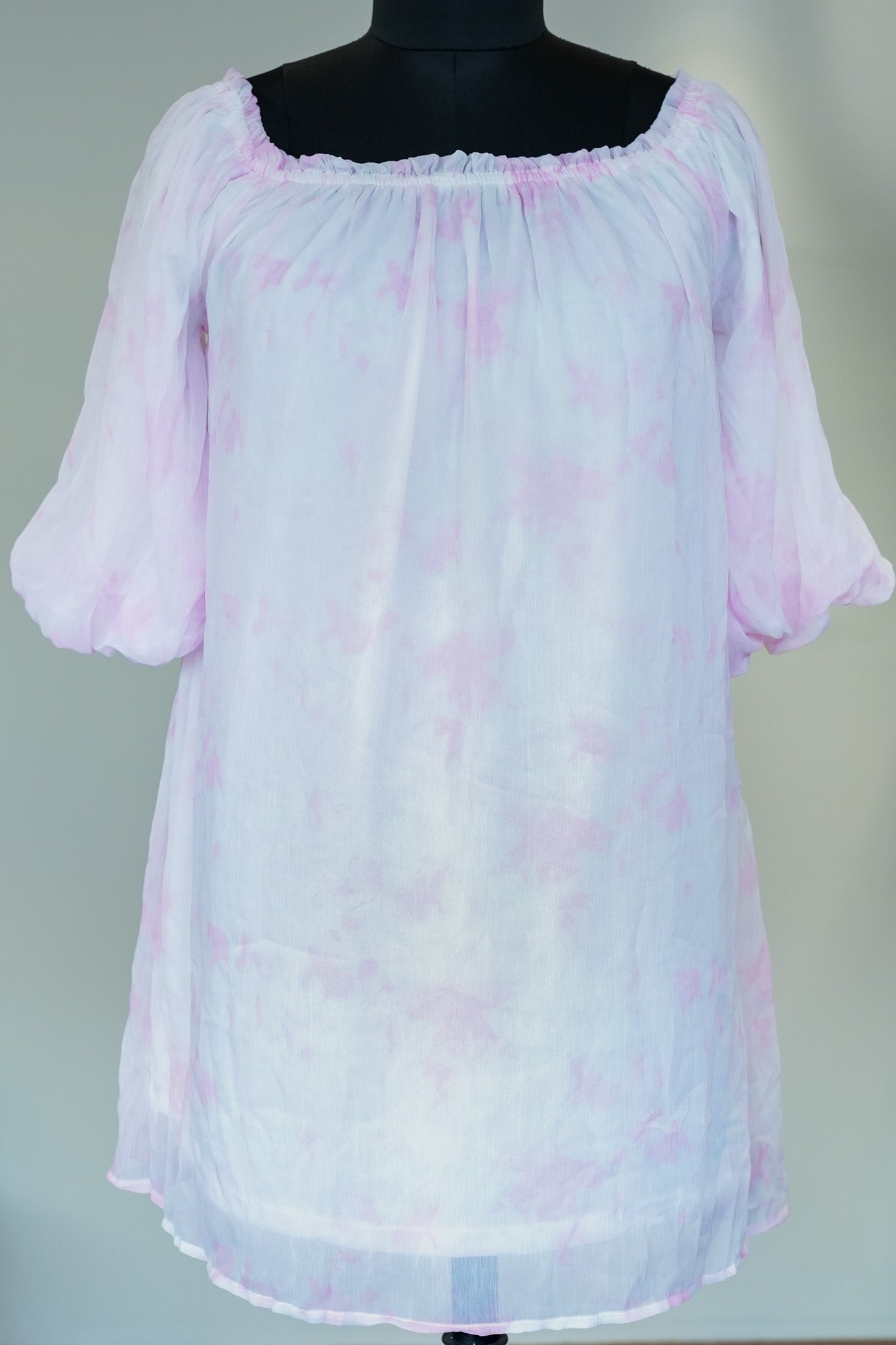 Pink Tie n Die Short Dress