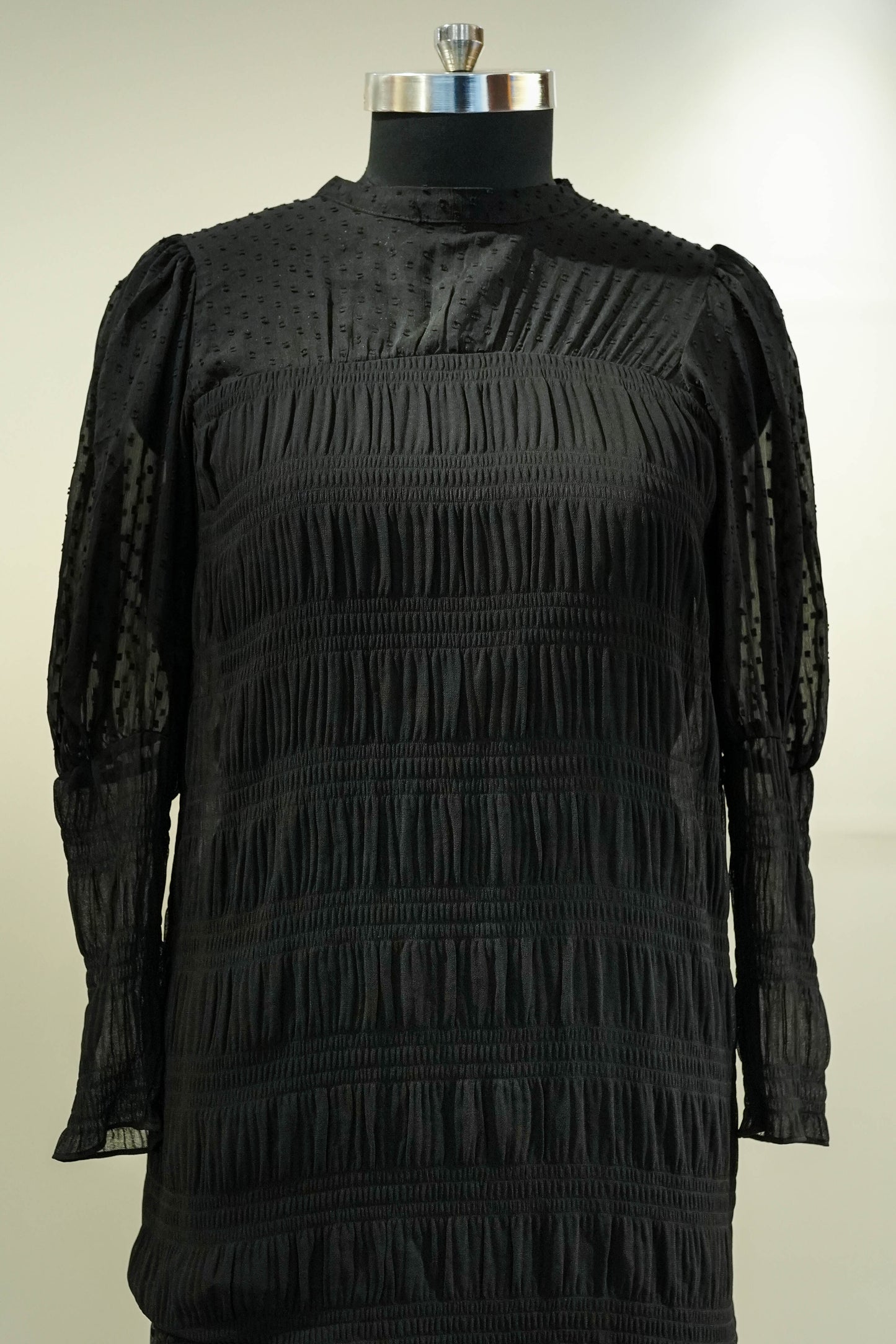 Mira Black Ruffle Long Dress