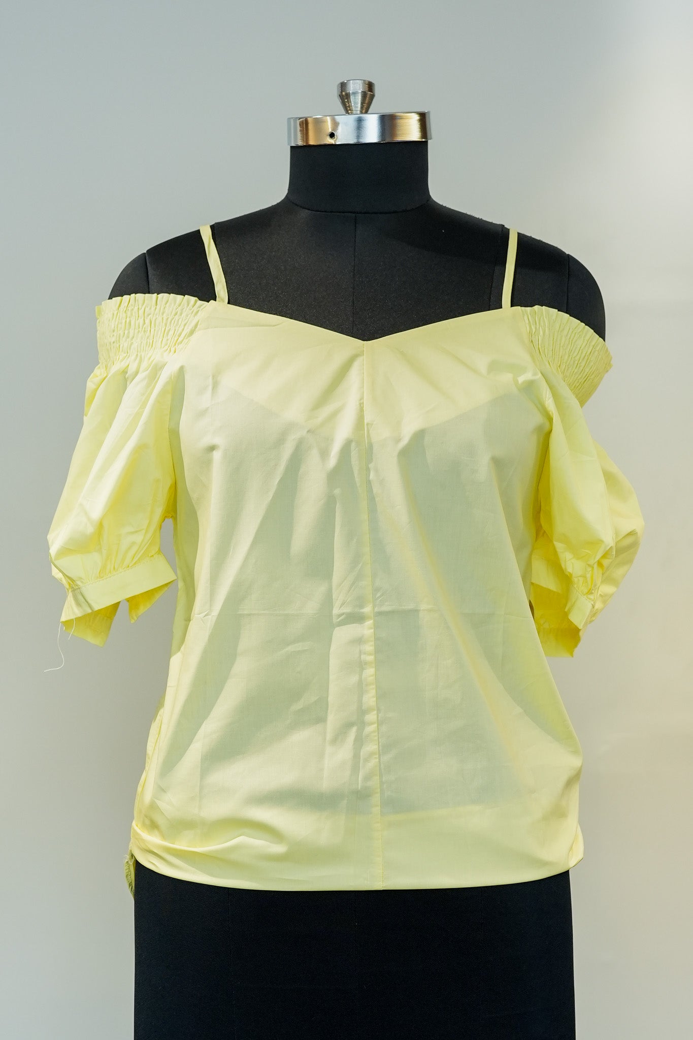 Lime Yellow Off Shoulder Top