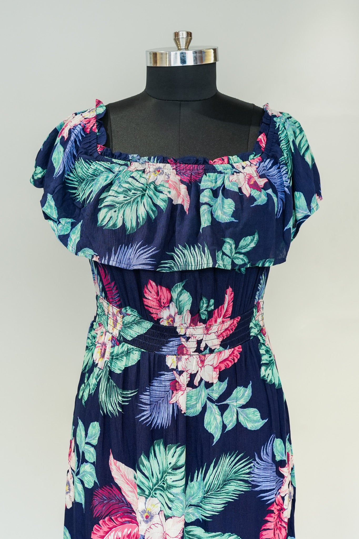 Floral Printed Off Shoulder Long Dress