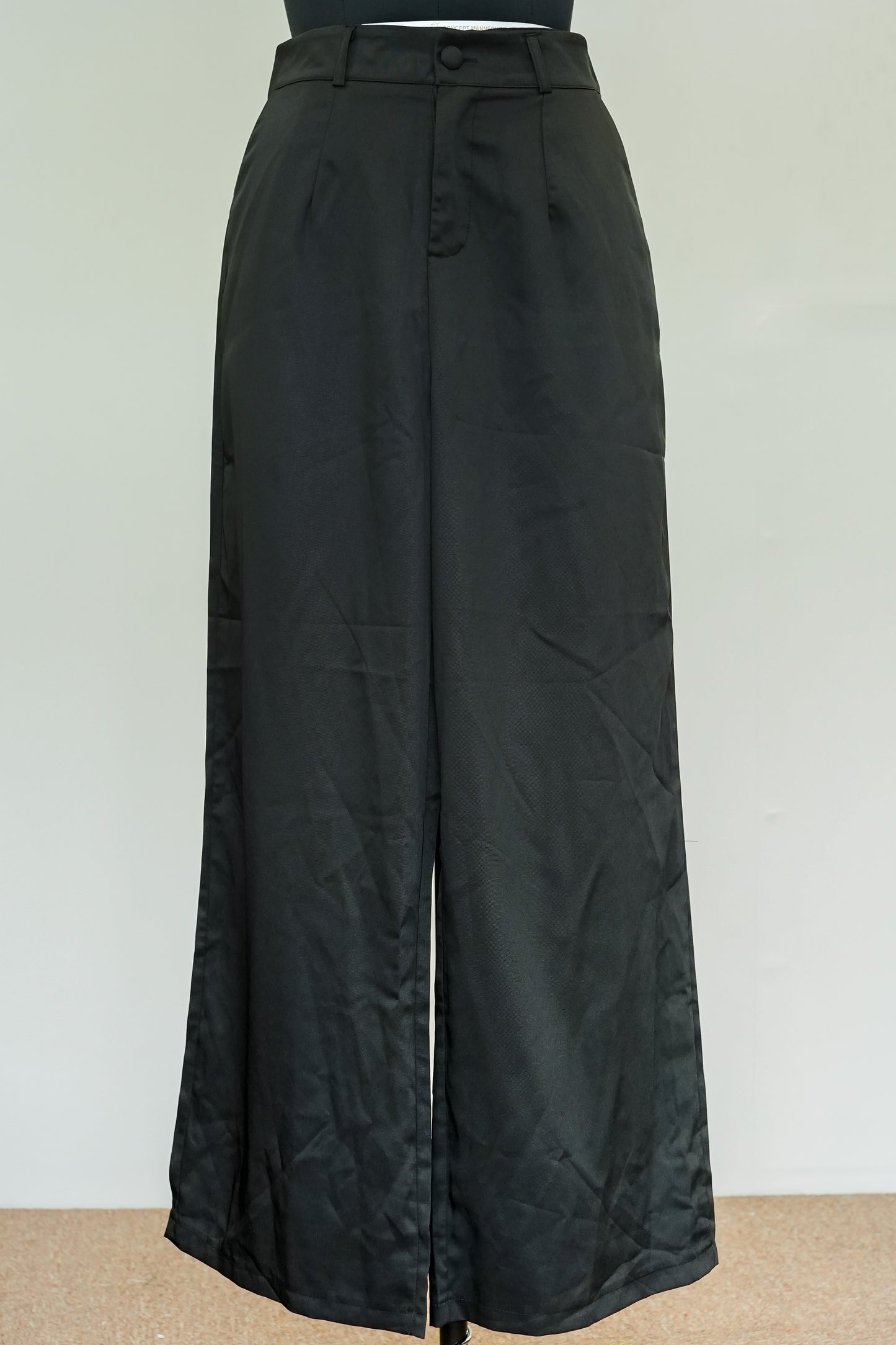 Black Buttoned Flared Pants