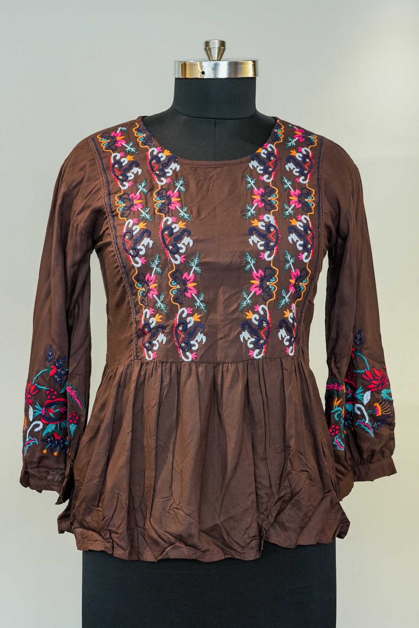 Brown Thread Work Top