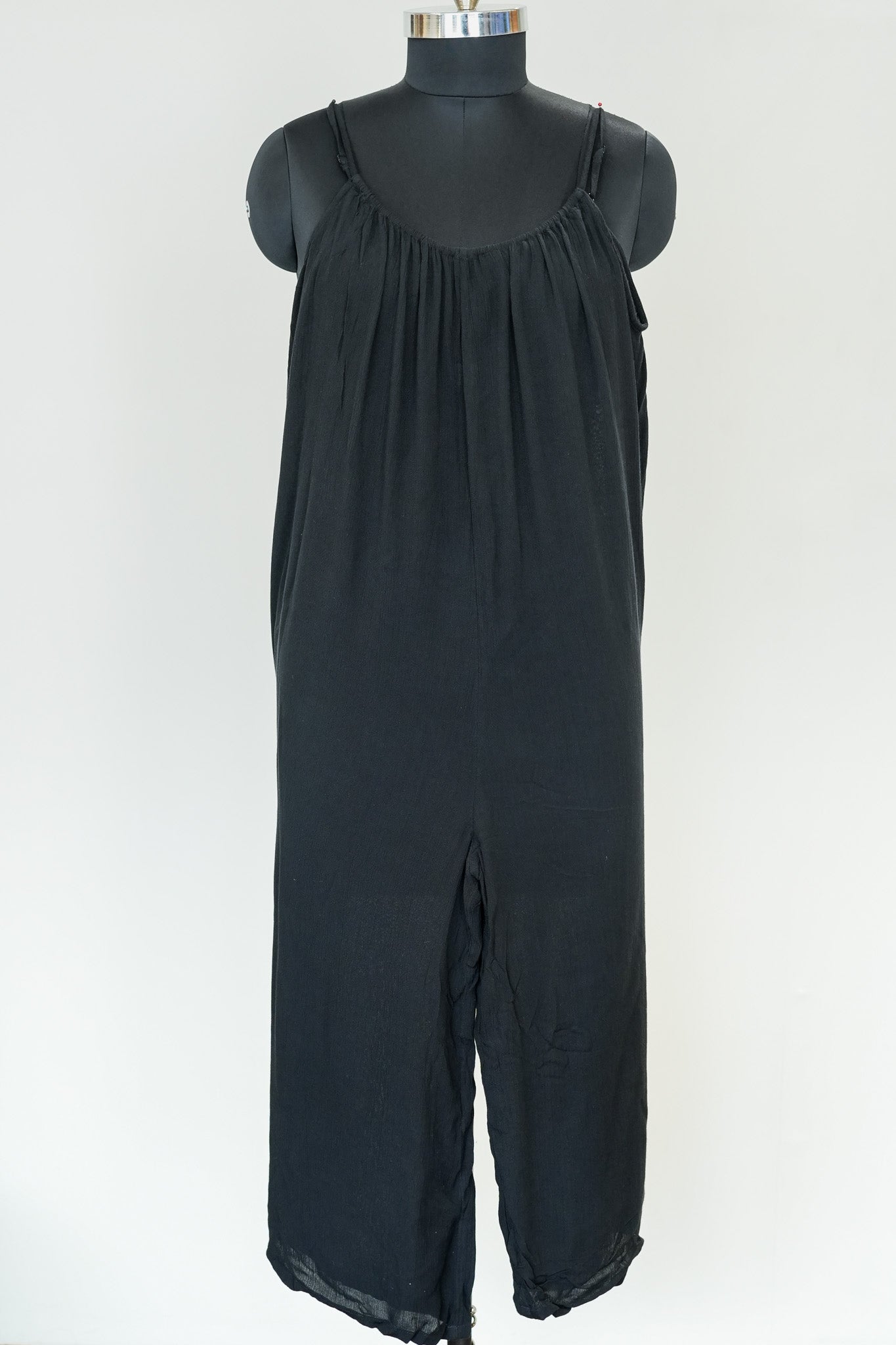 Black Slip Long Jumpsuit