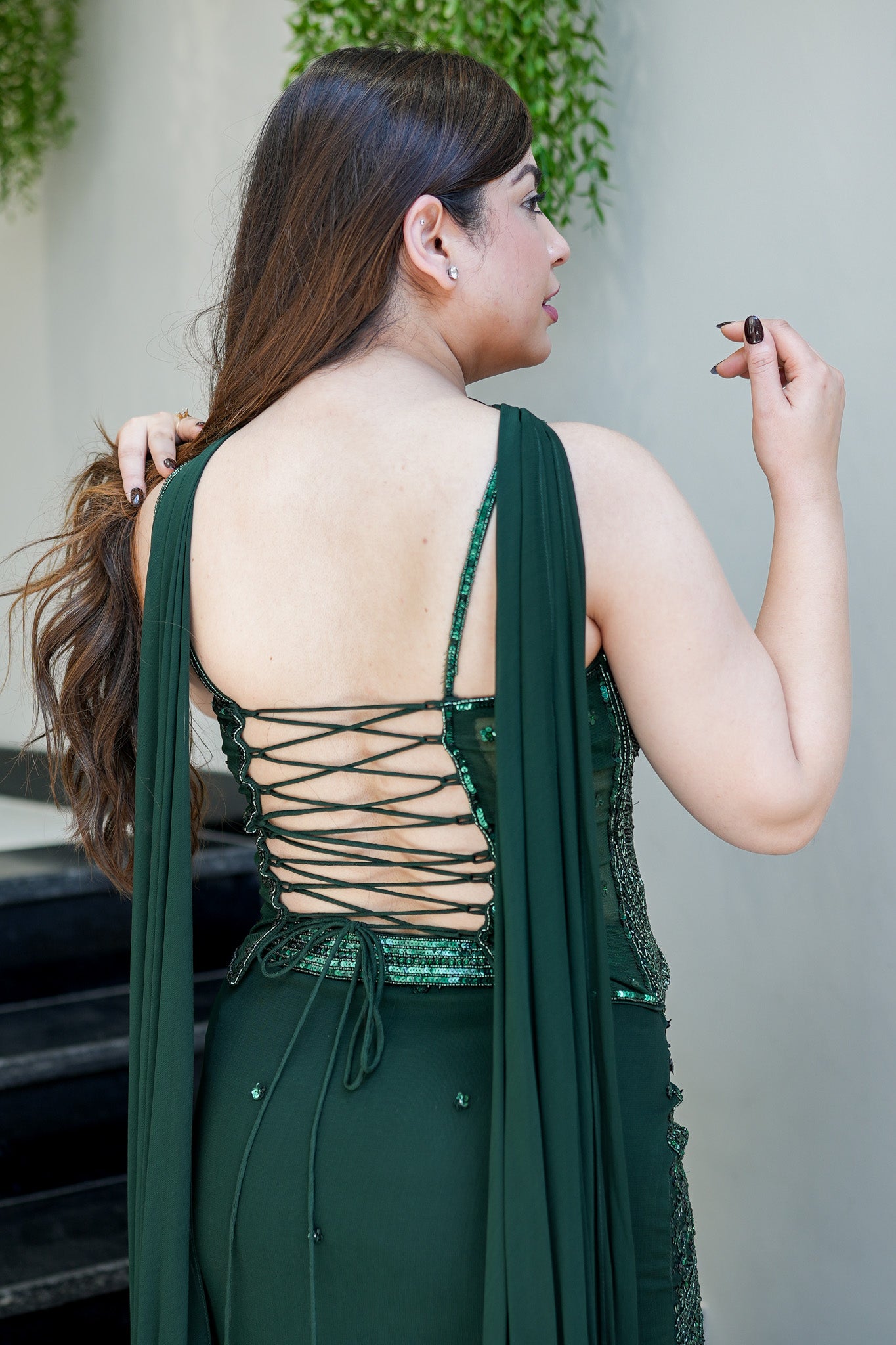 Aafiya Corset Fish Cut Lehenga